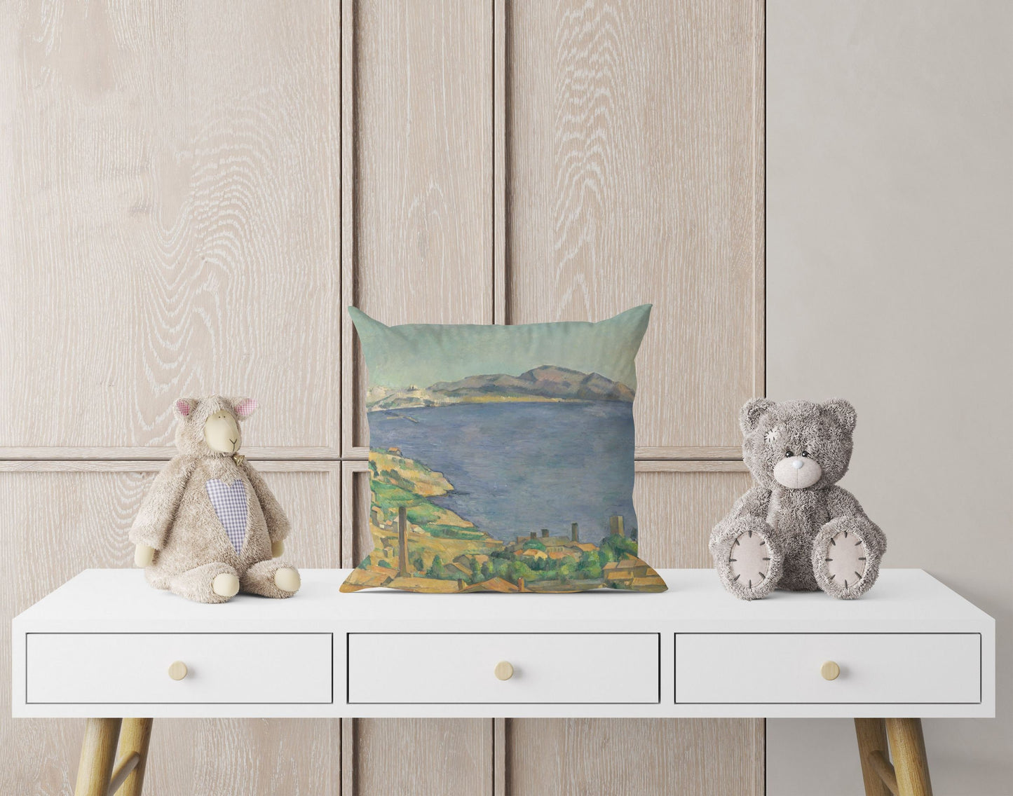 Paul Cezanne Famous Art, Throw Pillow Cover, Abstract Throw Pillow, Soft Pillow Cases, Green And Yellow, Housewarming Gift, Holiday Gift