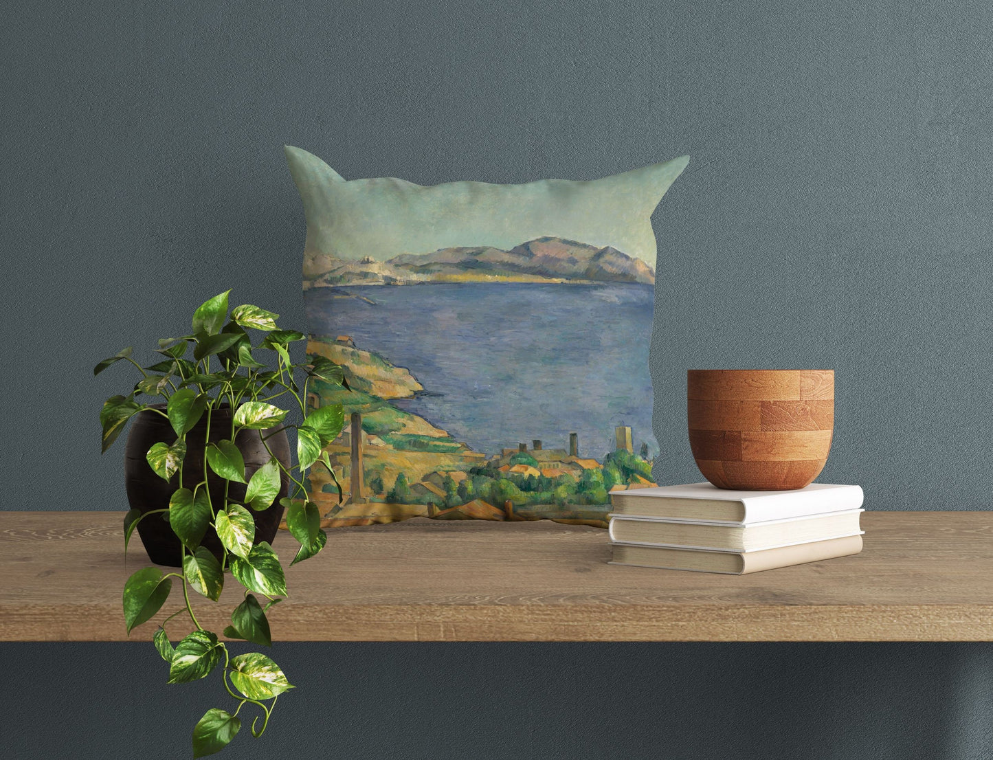 Paul Cezanne Famous Art, Throw Pillow Cover, Abstract Throw Pillow, Soft Pillow Cases, Green And Yellow, Housewarming Gift, Holiday Gift