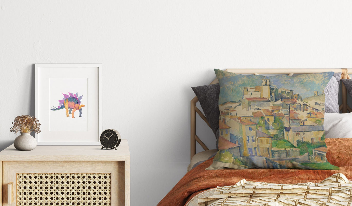 Paul Cezanne Famous Painting, Throw Pillow, Abstract Throw Pillow Cover, Designer Pillow, Blue And Beige, Modern Pillow, Square Pillow