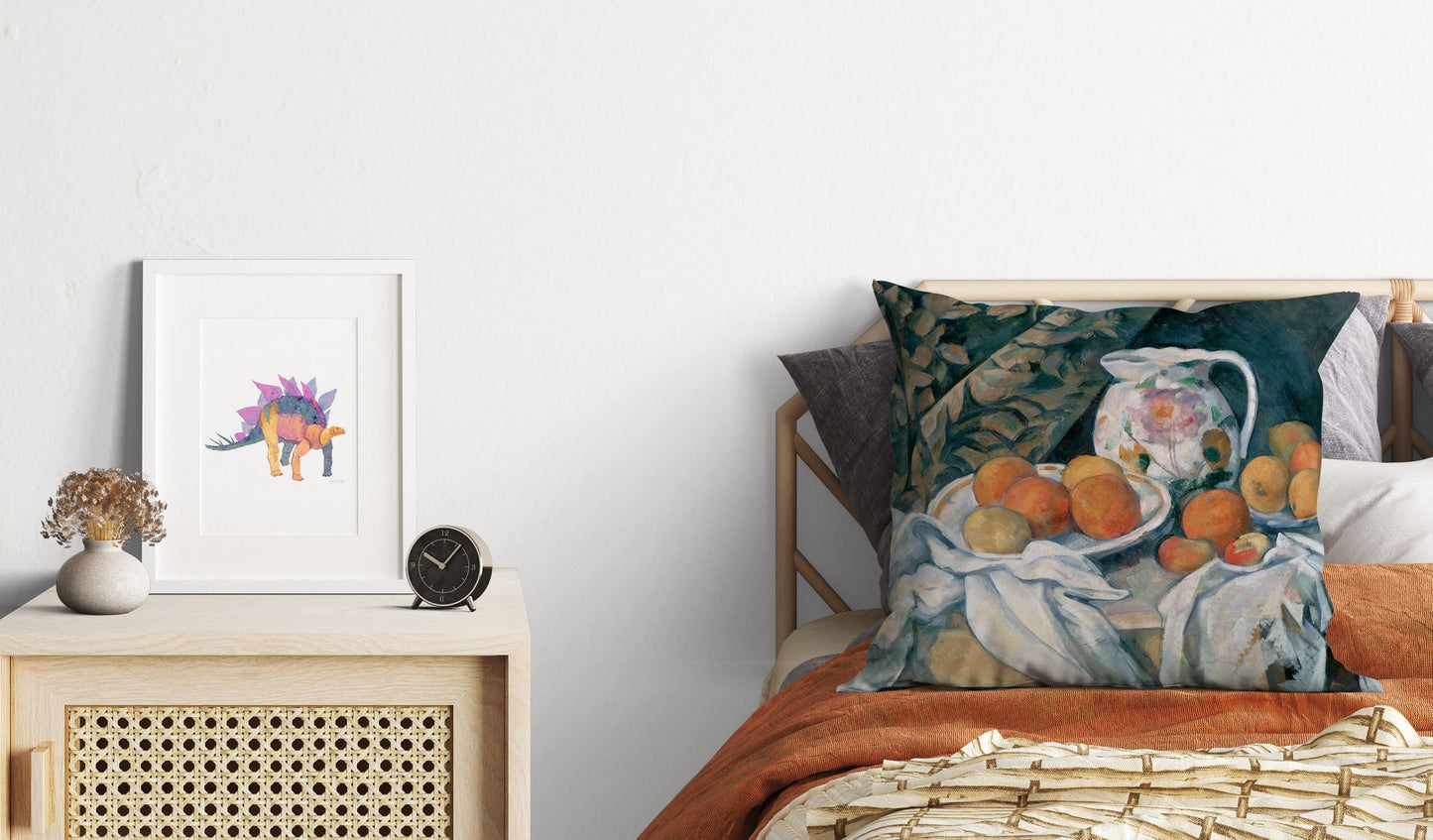 Paul Cezanne Famous Painting, Toss Pillow, Abstract Pillow, Artist Pillow, Orange Pillow, Post-Impressionist Art, 22X22 Pillow Cover