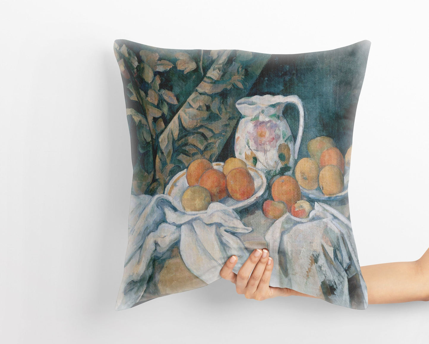 Paul Cezanne Famous Painting, Toss Pillow, Abstract Pillow, Artist Pillow, Orange Pillow, Post-Impressionist Art, 22X22 Pillow Cover