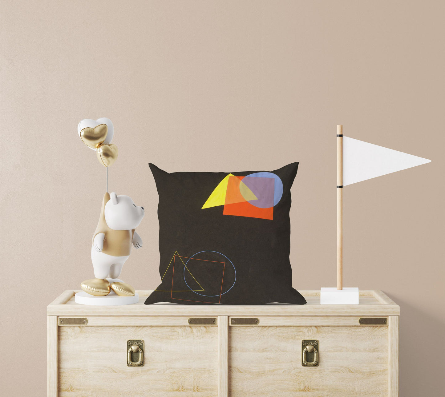 Wassily Kandinsky Abstract Painting Decorative Pillow, Abstract Pillow Case, Designer Pillow, Black, Contemporary Pillow, Square Pillow