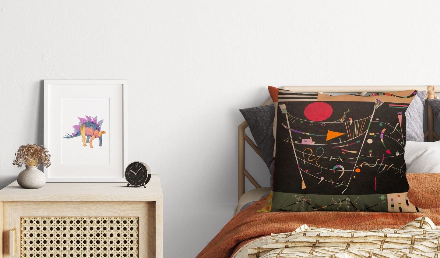 Wassily Kandinsky Abstract Painting, Pillow Case, Abstract Throw Pillow Cover, Art Pillow, Black, Contemporary Pillow, 18 X 18 Pillow Covers