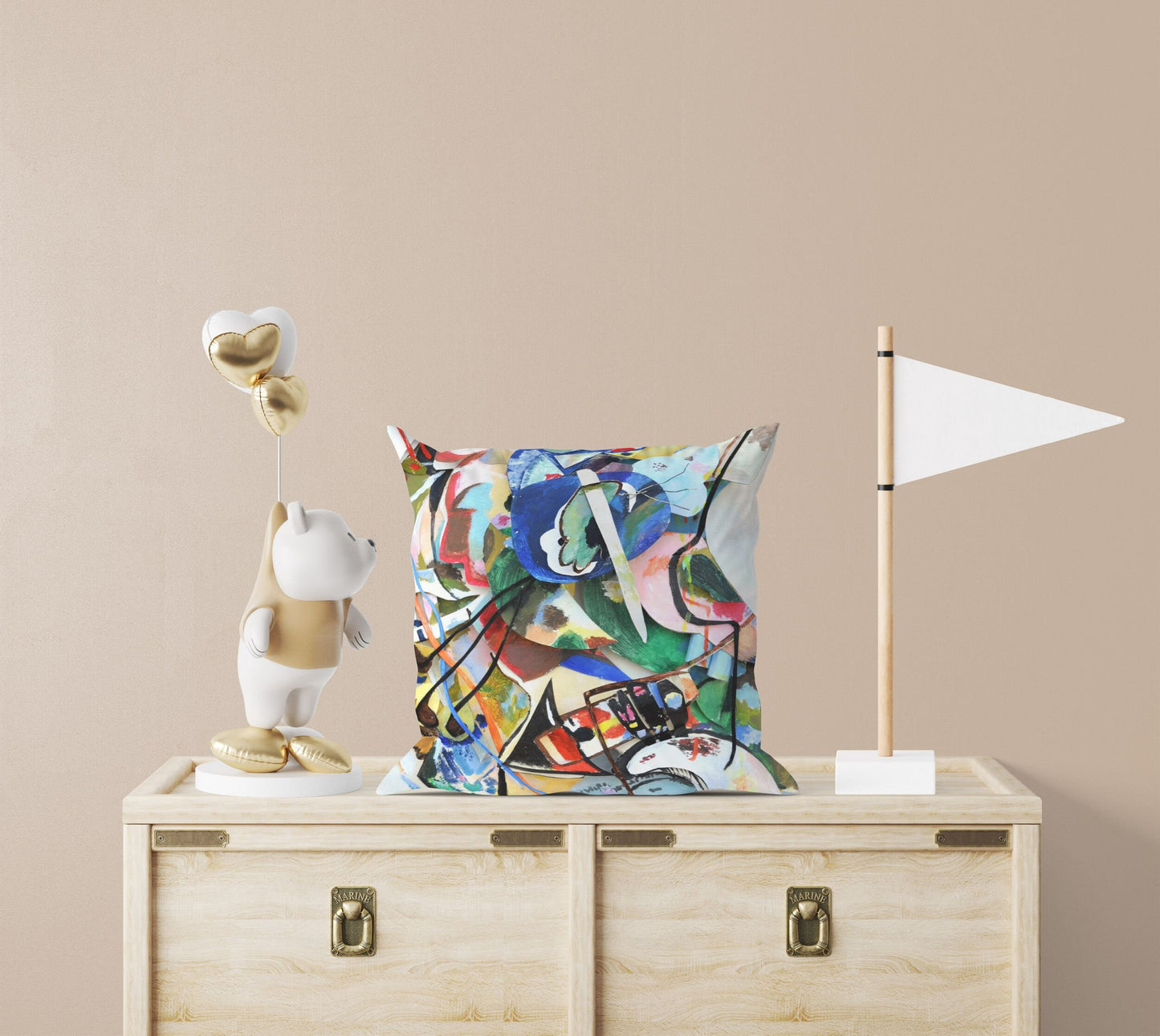 Wassily Kandinsky Abstract Painting, Throw Pillow Cover, Abstract Pillow Case, Soft Pillow Cases, Colorful Pillow Case, Contemporary Pillow