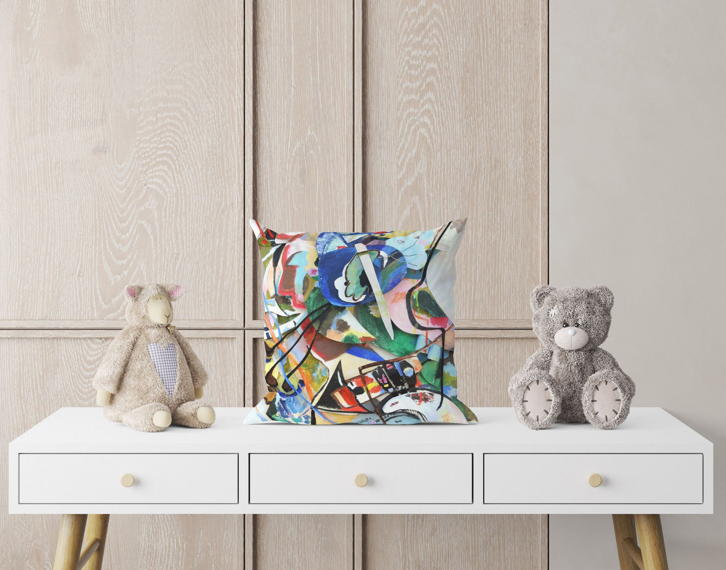 Wassily Kandinsky Abstract Painting, Throw Pillow Cover, Abstract Pillow Case, Soft Pillow Cases, Colorful Pillow Case, Contemporary Pillow