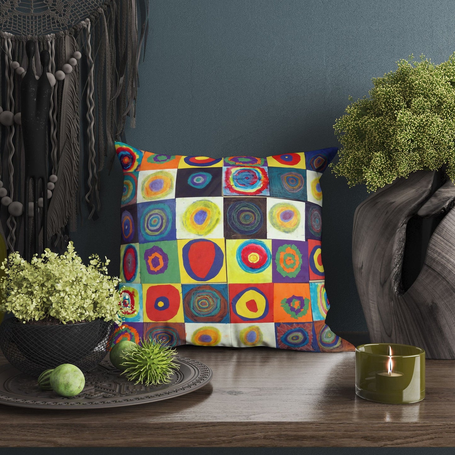 Wassily Kandinsky Abstract Painting, Throw Pillow Cover, Abstract Pillow, Designer Pillow, 22X22 Pillow, Housewarming Gift, Holiday Gift