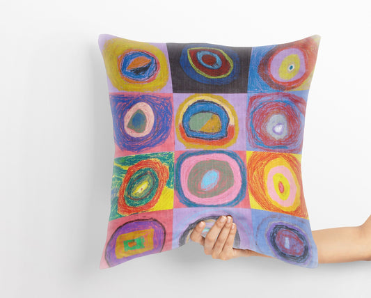 Wassily Kandinsky Abstract Painting, Decorative Pillow, Abstract Pillow, Soft Pillow Cases, Modern Pillow, 22X22 Pillow Cover