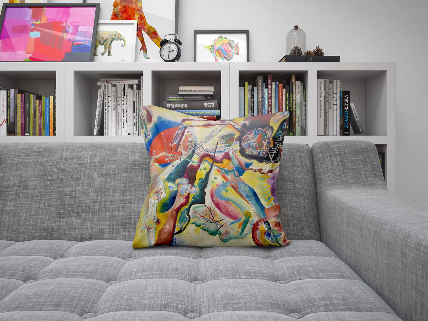 Wassily Kandinsky Abstract Painting, Throw Pillow, Geometric Pillow, Art Pillow, Contemporary Pillow, 18 X 18 Pillow Covers