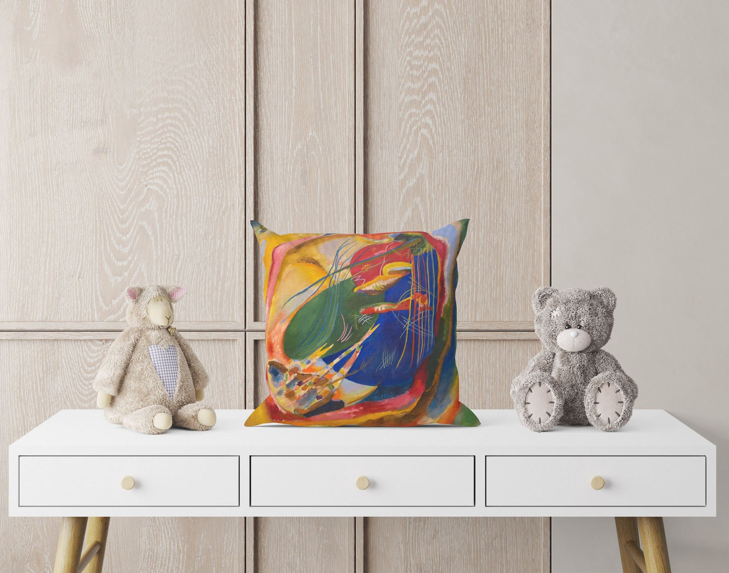 Wassily Kandinsky Abstract Painting, Tapestry Pillows, Geometric Pillow, Art Pillow, Contemporary Pillow, Large Pillow Cases