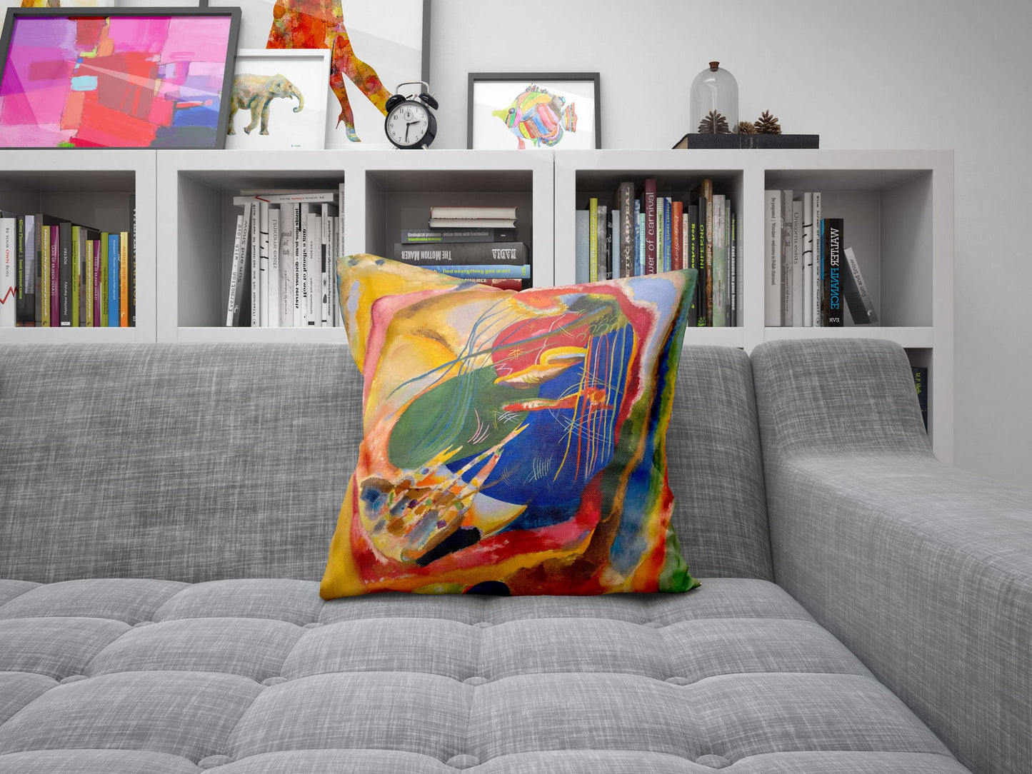 Wassily Kandinsky Abstract Painting, Tapestry Pillows, Geometric Pillow, Art Pillow, Contemporary Pillow, Large Pillow Cases