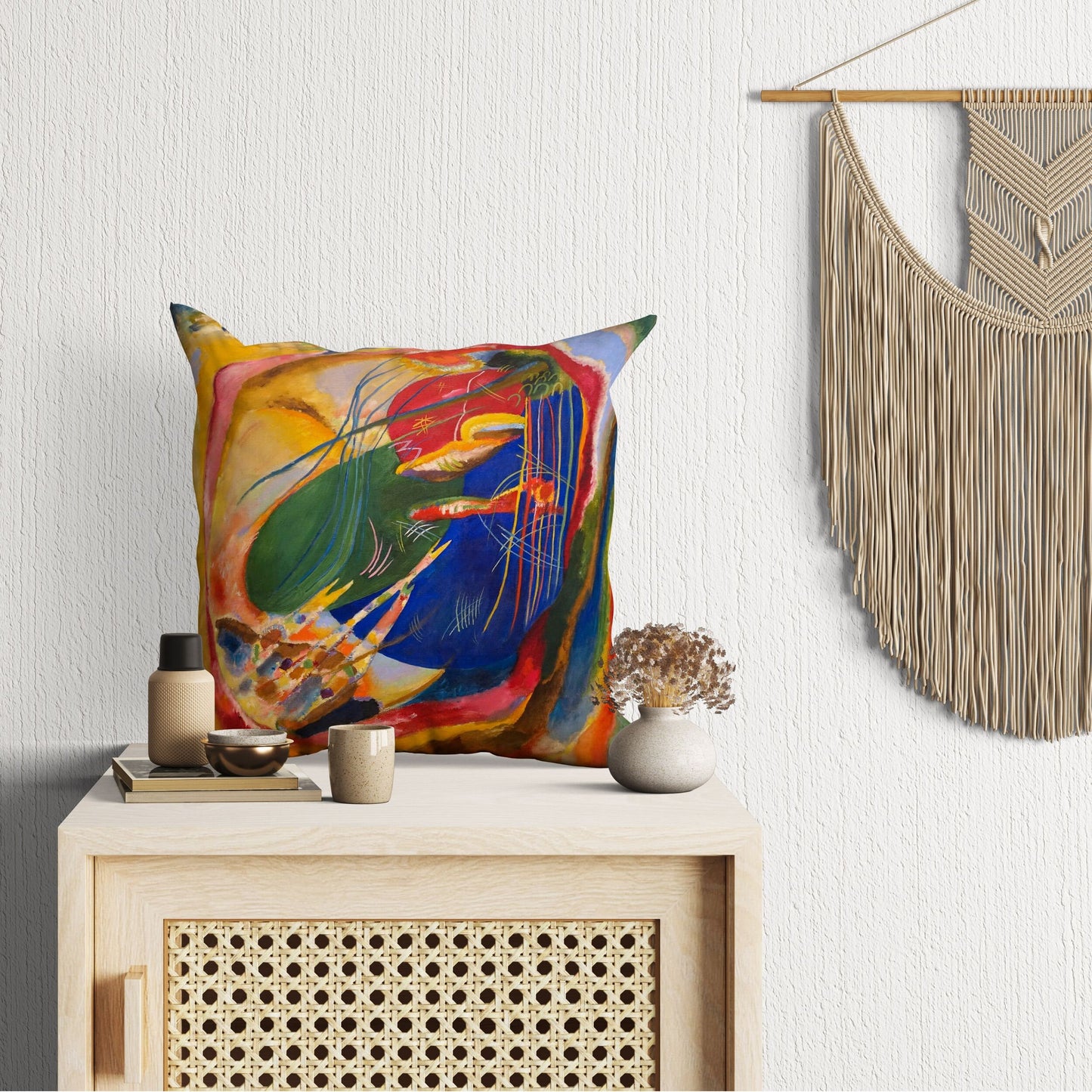 Wassily Kandinsky Abstract Painting, Tapestry Pillows, Geometric Pillow, Art Pillow, Contemporary Pillow, Large Pillow Cases