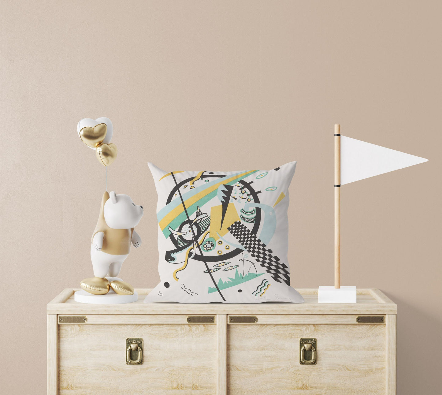 Wassily Kandinsky Abstract Painting, Throw Pillow Cover, Abstract Throw Pillow Cover, Soft Pillow Cases, Contemporary Pillow, Large Pillow