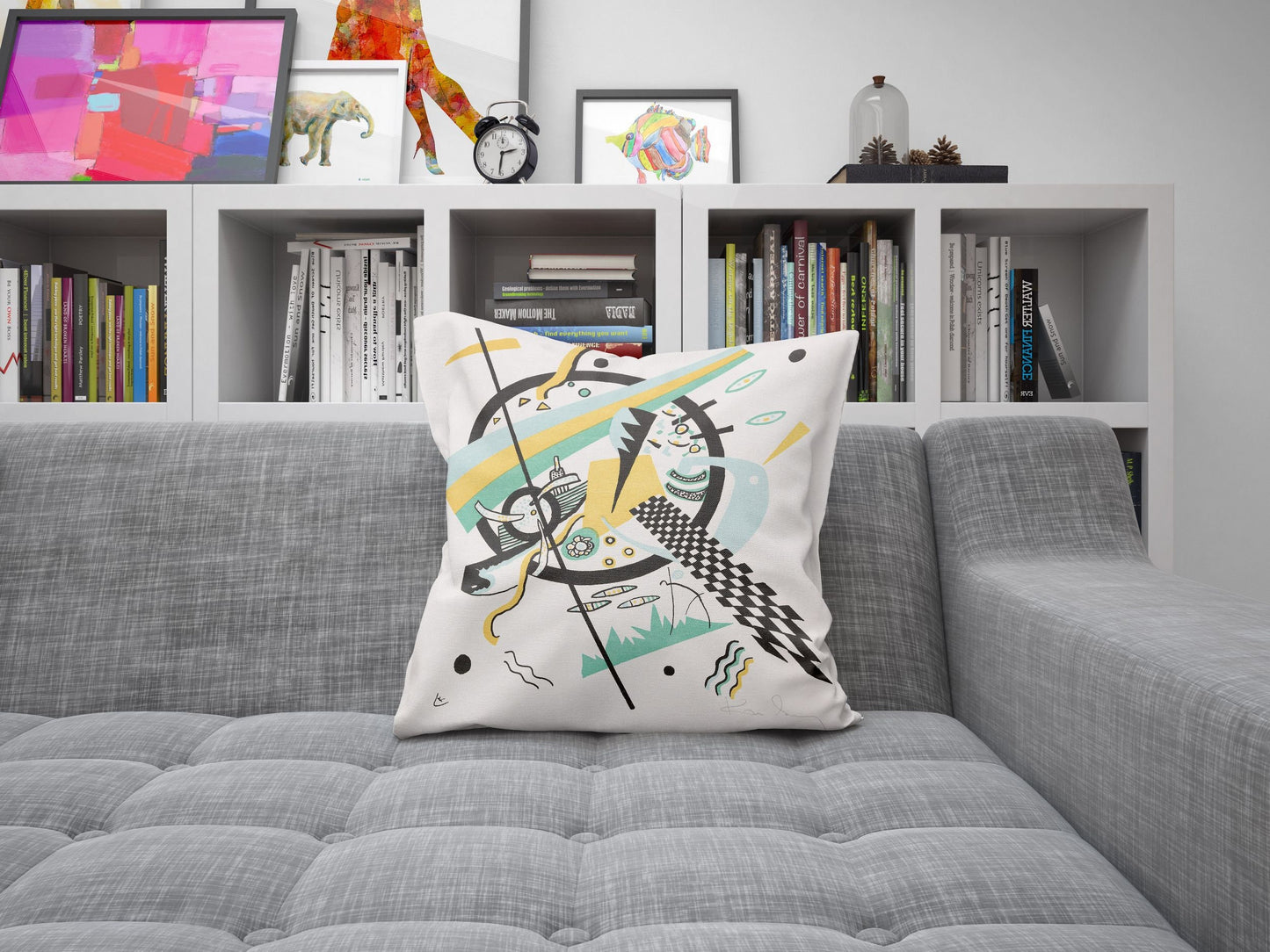 Wassily Kandinsky Abstract Painting, Throw Pillow Cover, Abstract Throw Pillow Cover, Soft Pillow Cases, Contemporary Pillow, Large Pillow