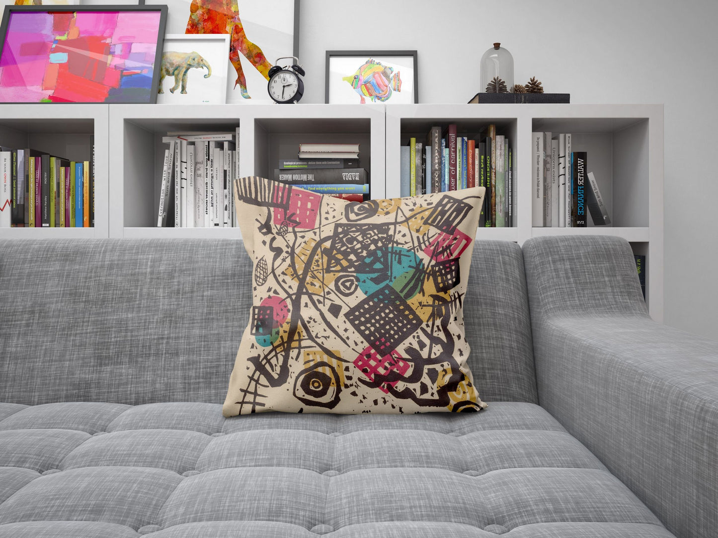 Wassily Kandinsky Abstract Painting, Tapestry Pillows, Abstract Pillow, Artist Pillow, 22X22 Pillow Cover, Housewarming Gift, Abstract Decor