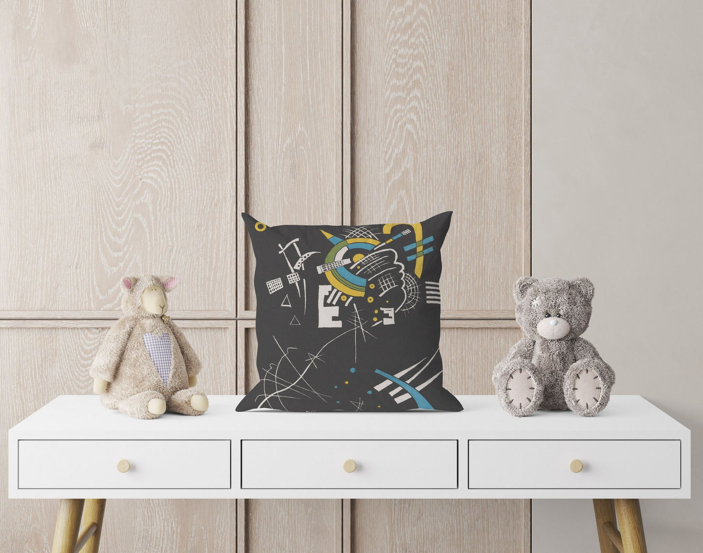 Wassily Kandinsky Abstract Painting, Toss Pillow, Abstract Pillow, Designer Pillow, Colorful Pillow Case, Contemporary Pillow, Square Pillow