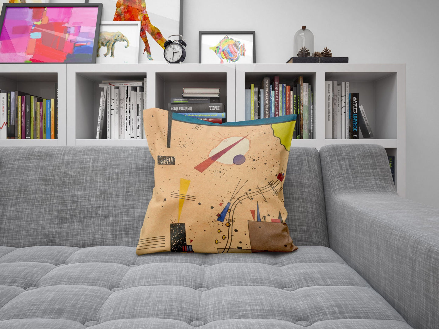 Wassily Kandinsky Abstract Painting, Pillow Case, Abstract Pillow Case, Art Pillow, Colorful Pillow Case, Modern Pillow, 18 X 18 Pillow