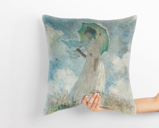 Claude Monet Famous Painting, Decorative Pillow, Abstract Throw Pillow Cover, Artist Pillow, Blue Farmhouse Pillow, Indoor Pillow Cases