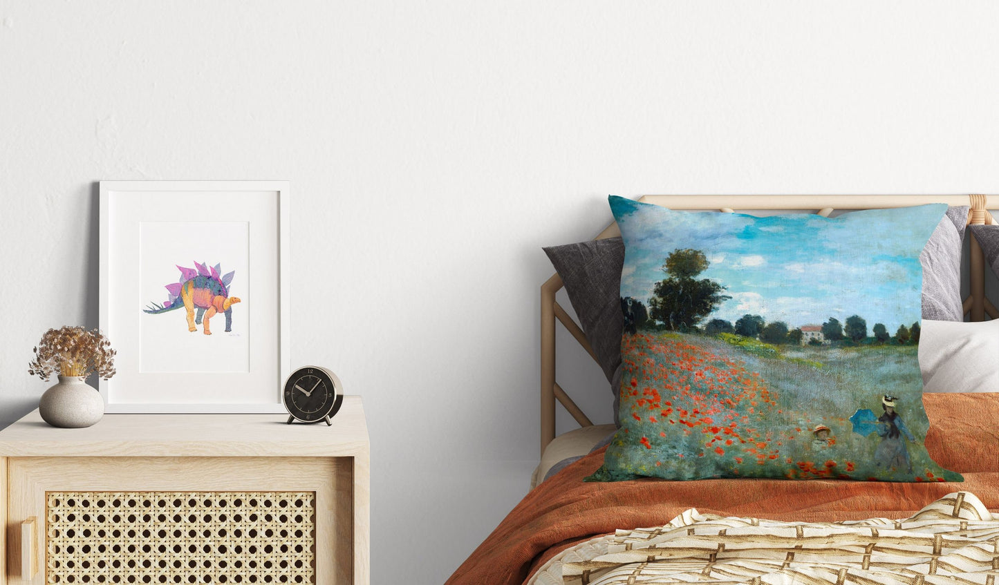 Claude Monet Famous Painting, Pillow Case, Abstract Throw Pillow Cover, Green Pillow Cases, Impressionist Pillow, Large Pillow Cases