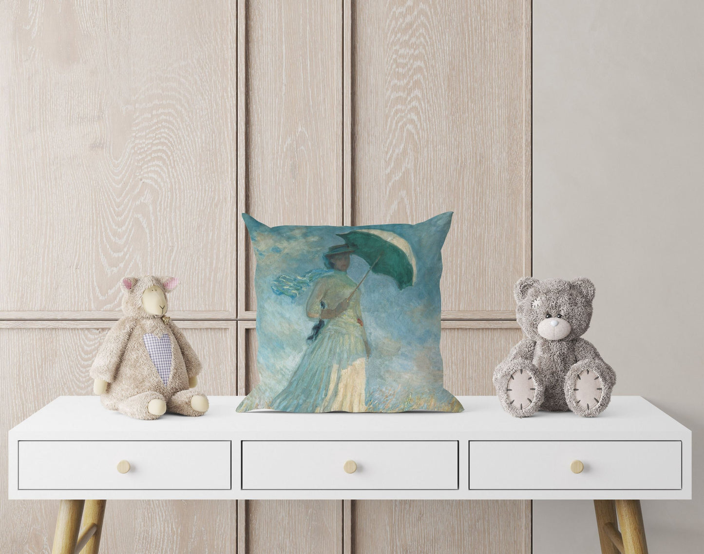 Claude Monet Famous Painting, Tapestry Pillows, Abstract Pillow, Designer Pillow, Green Pillow Cases, Housewarming Gift, Sofa Pillows