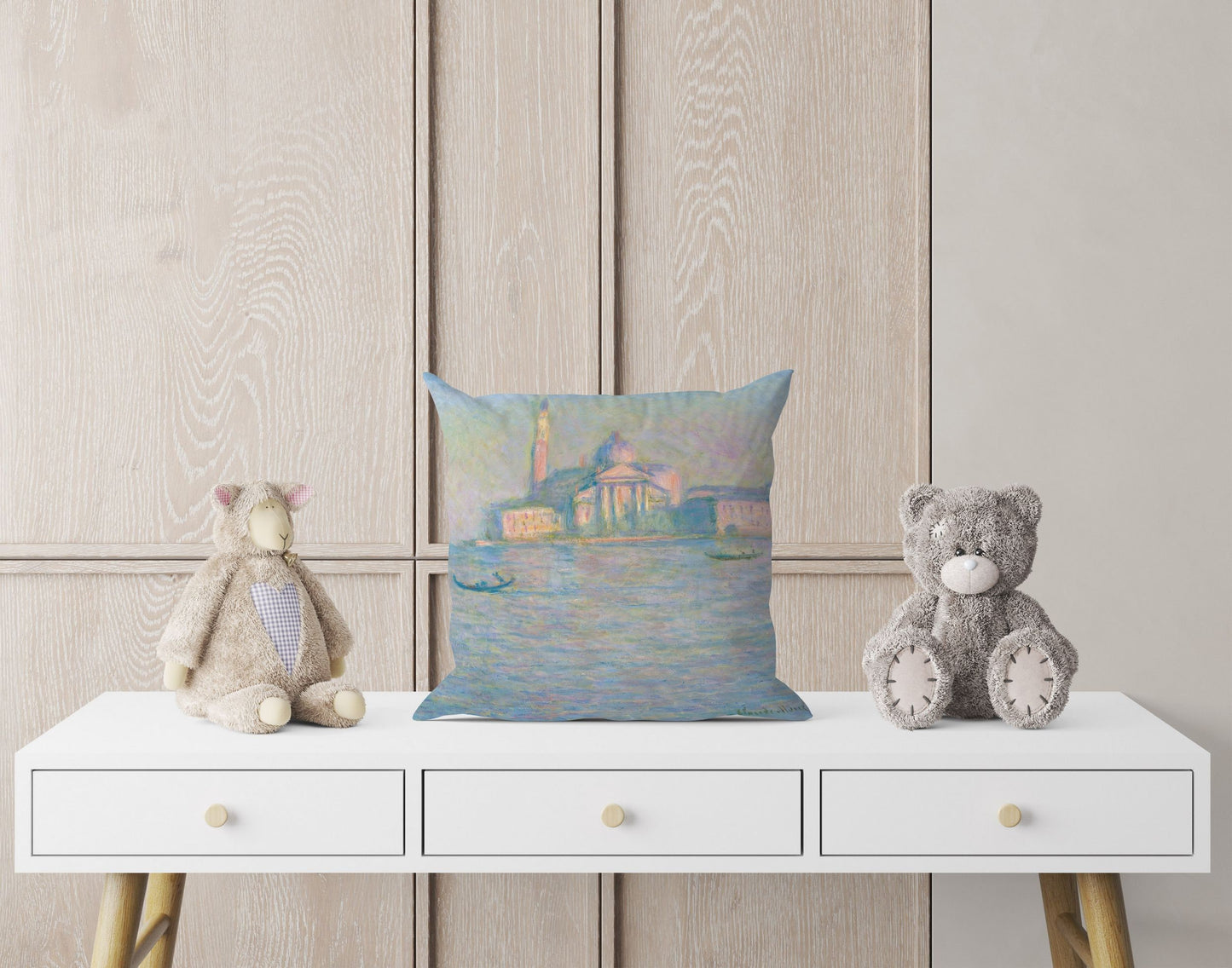 Claude Monet Famous Painting, Throw Pillow, Abstract Pillow, Artist Pillow, Green Pillow Cases, Impressionist Pillow, 18 X 18 Pillow Covers