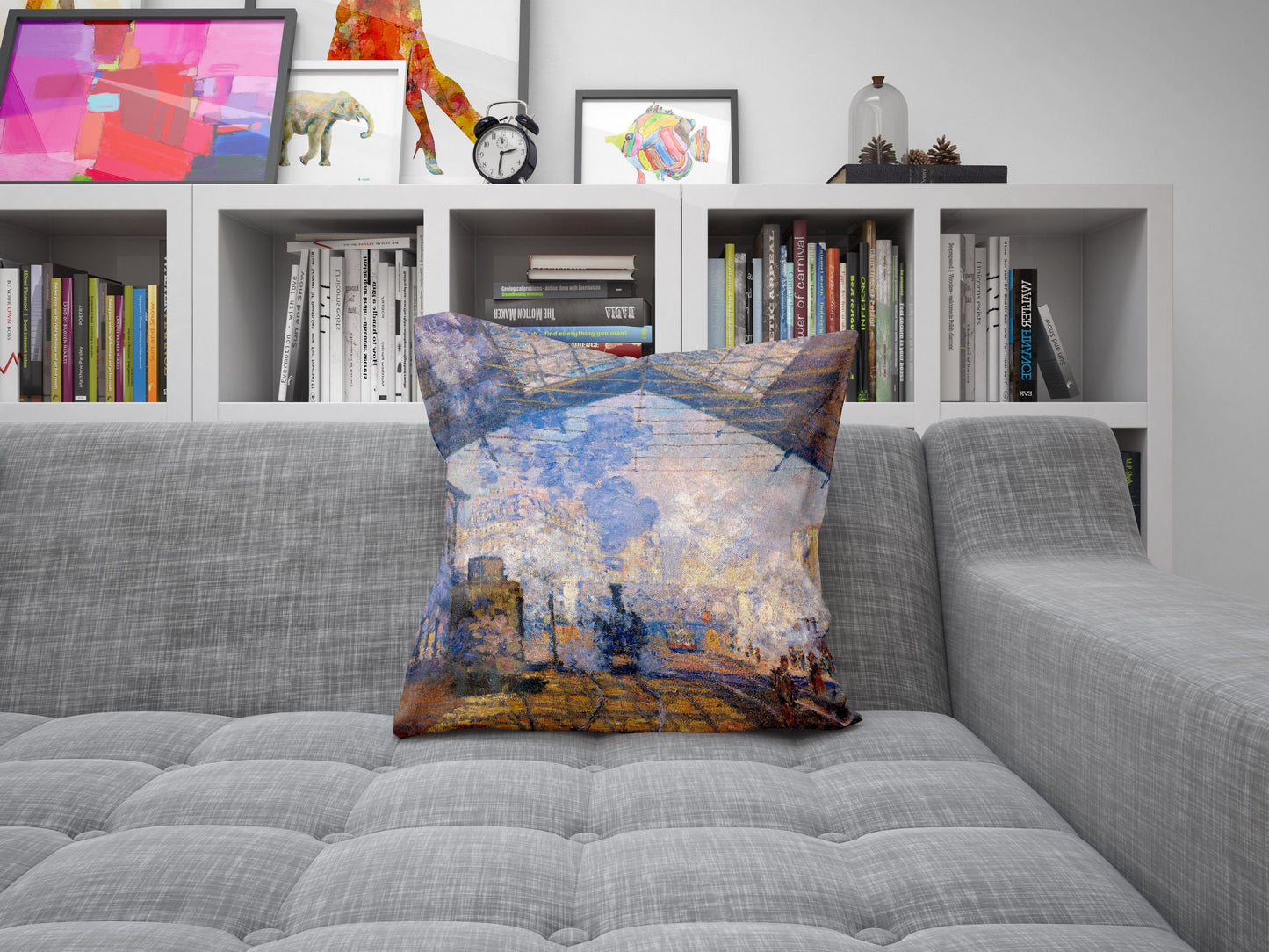 Claude Monet Famous Painting, Toss Pillow, Abstract Throw Pillow Cover, Art Pillow, 22X22 Pillow Cover, Farmhouse Pillow, Abstract Decor
