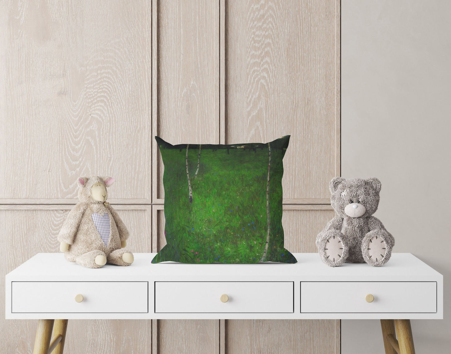 Abstract Throw Pillow, Gustav Klimt Famous Art, Throw Pillow Cover, Soft Pillow Cases, Green Pillow Cases, Art Nouveau Pillow, Square Pillow