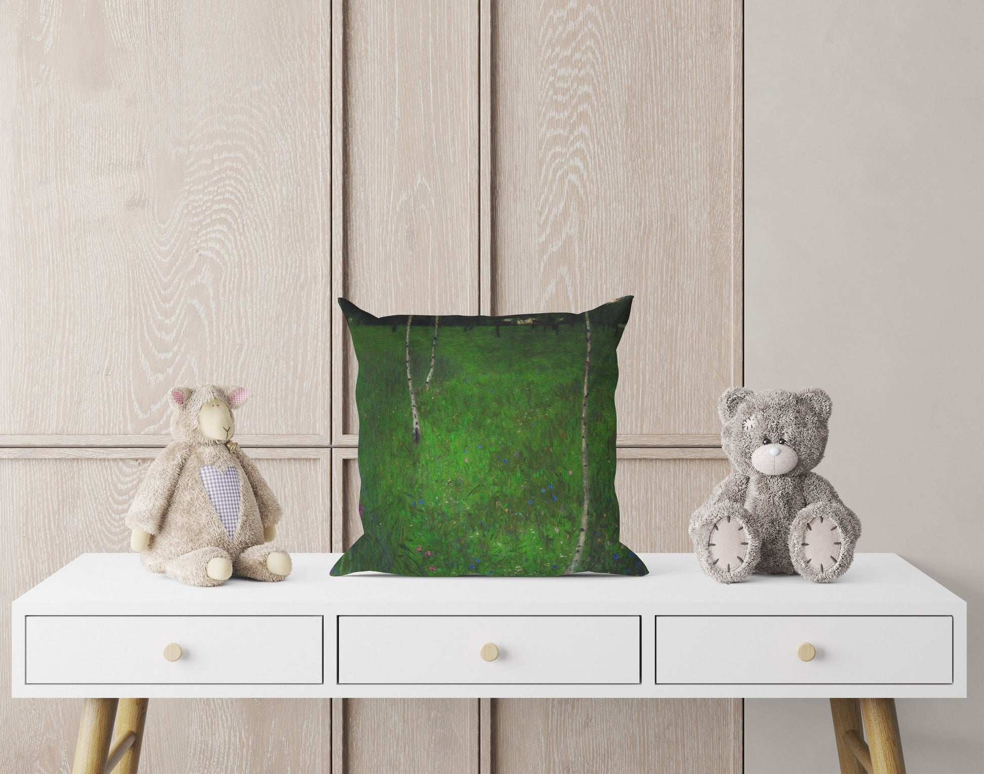 Abstract Throw Pillow, Gustav Klimt Famous Art, Throw Pillow Cover, Soft Pillow Cases, Green Pillow Cases, Art Nouveau Pillow, Square Pillow