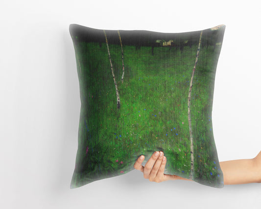 Abstract Throw Pillow, Gustav Klimt Famous Art, Throw Pillow Cover, Soft Pillow Cases, Green Pillow Cases, Art Nouveau Pillow, Square Pillow