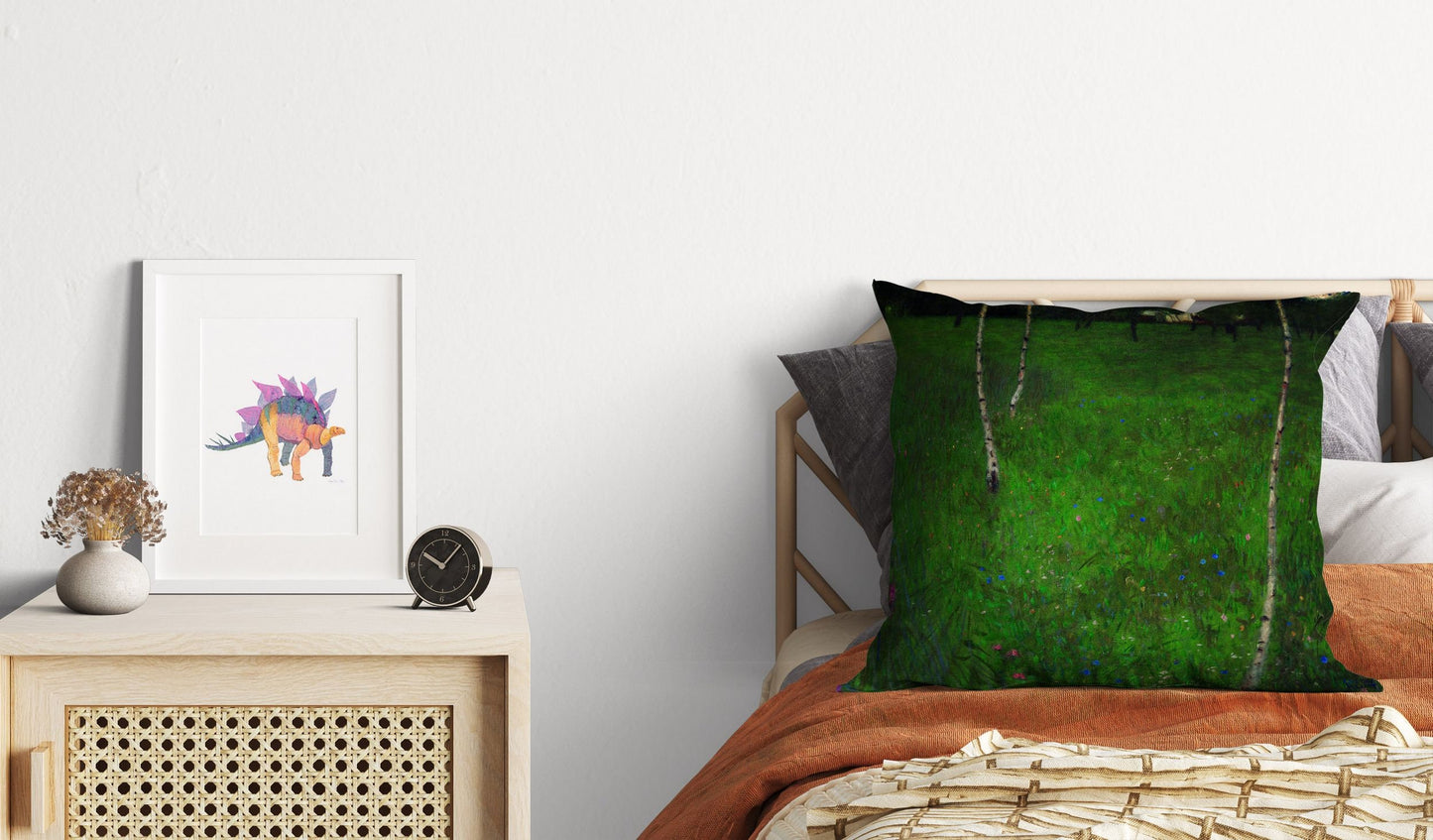 Abstract Throw Pillow, Gustav Klimt Famous Art, Throw Pillow Cover, Soft Pillow Cases, Green Pillow Cases, Art Nouveau Pillow, Square Pillow