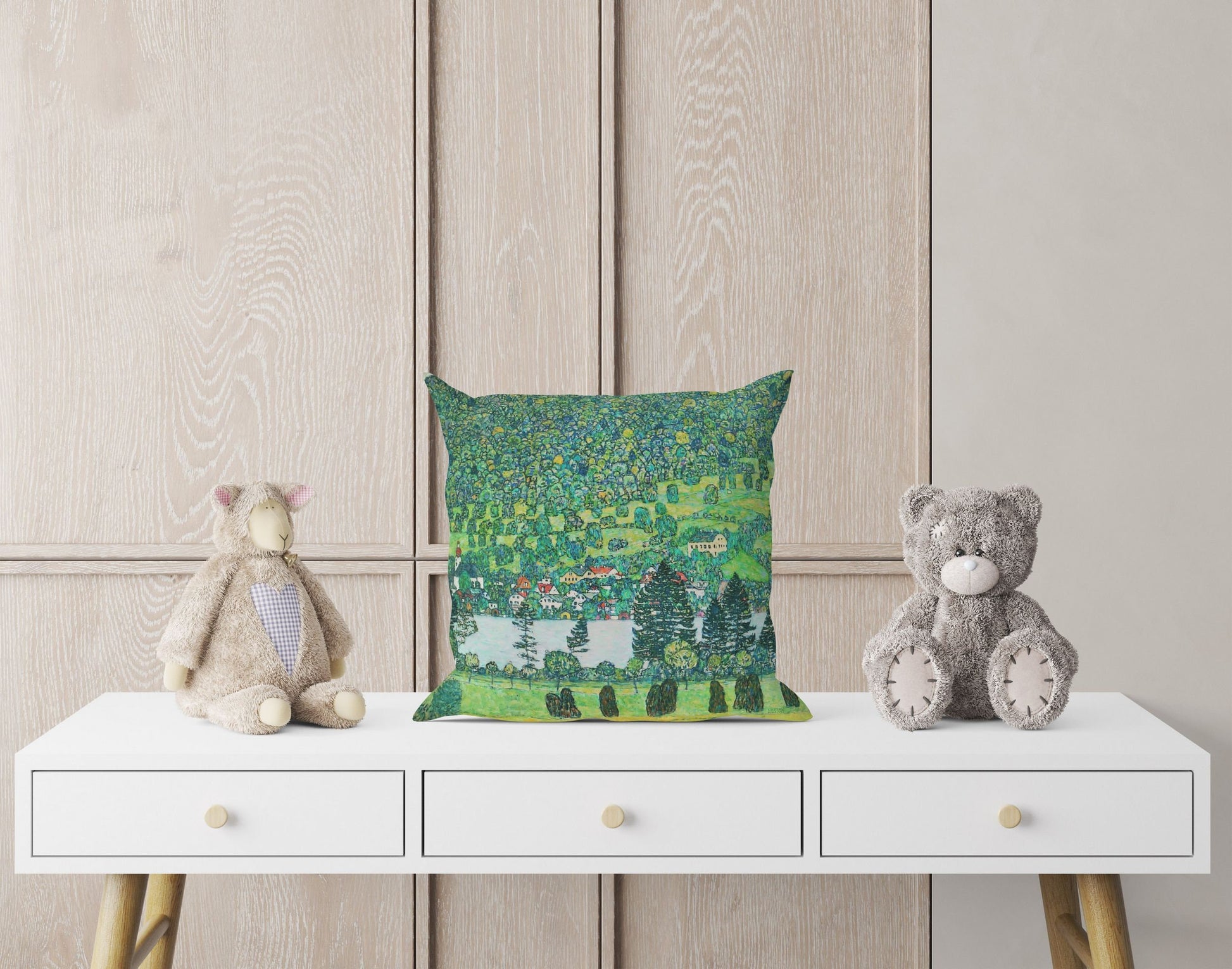 Gustav Klimt Famous Painting Throw Pillow, Abstract Throw Pillow Cover, Designer Pillow, Square Pillow, Home Decor Pillow, Holiday Gift