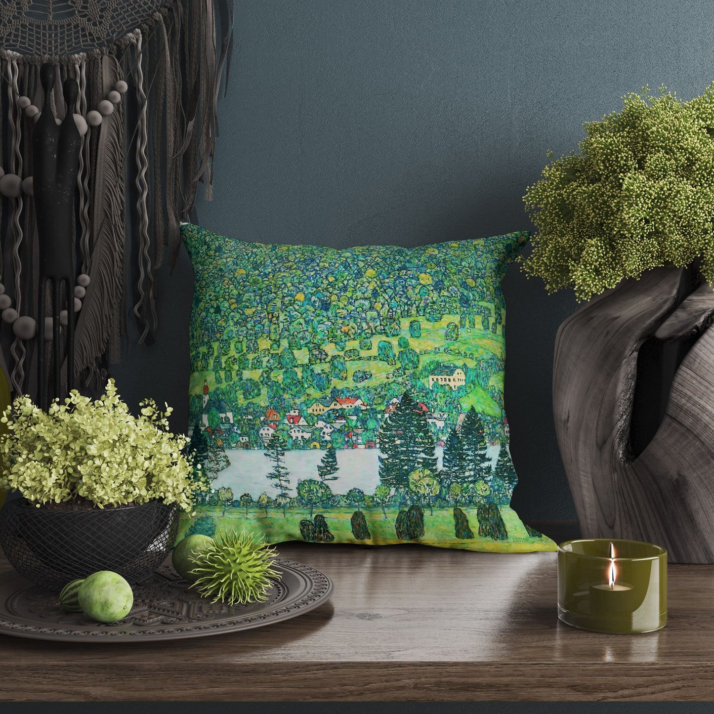 Gustav Klimt Famous Painting Throw Pillow, Abstract Throw Pillow Cover, Designer Pillow, Square Pillow, Home Decor Pillow, Holiday Gift