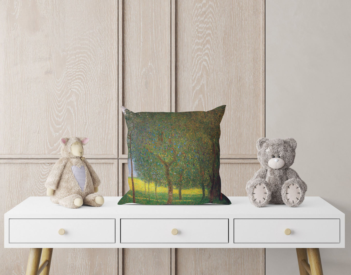 Gustav Klimt Famous Painting, Throw Pillow, Abstract Throw Pillow Cover, Art Pillow, Green Pillow Cases, Art Nouveau Pillow, Abstract Decor