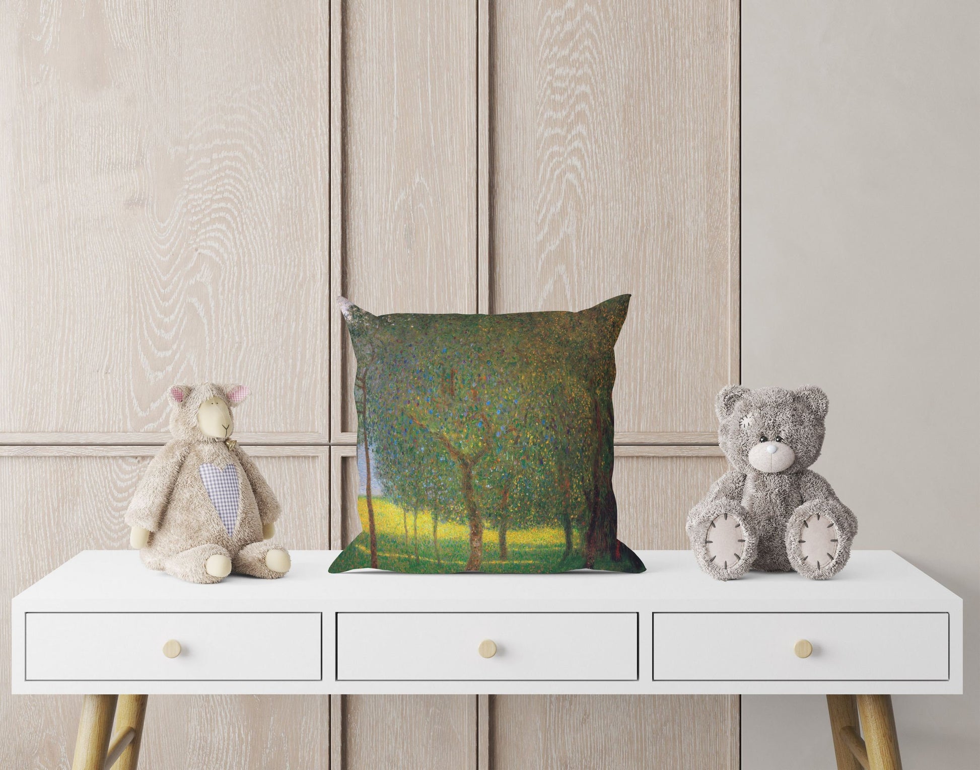 Gustav Klimt Famous Painting, Throw Pillow, Abstract Throw Pillow Cover, Art Pillow, Green Pillow Cases, Art Nouveau Pillow, Abstract Decor