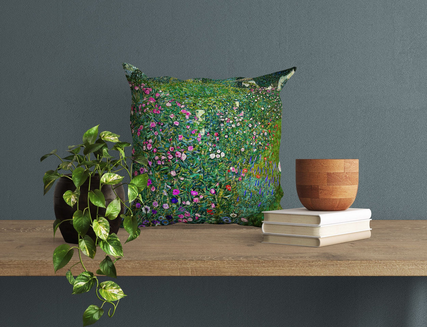 Gustav Klimt Famous Painting, Throw Pillow Cover, Abstract Throw Pillow, Soft Pillow Cases, 22X22 Pillow Cover, Farmhouse Decor