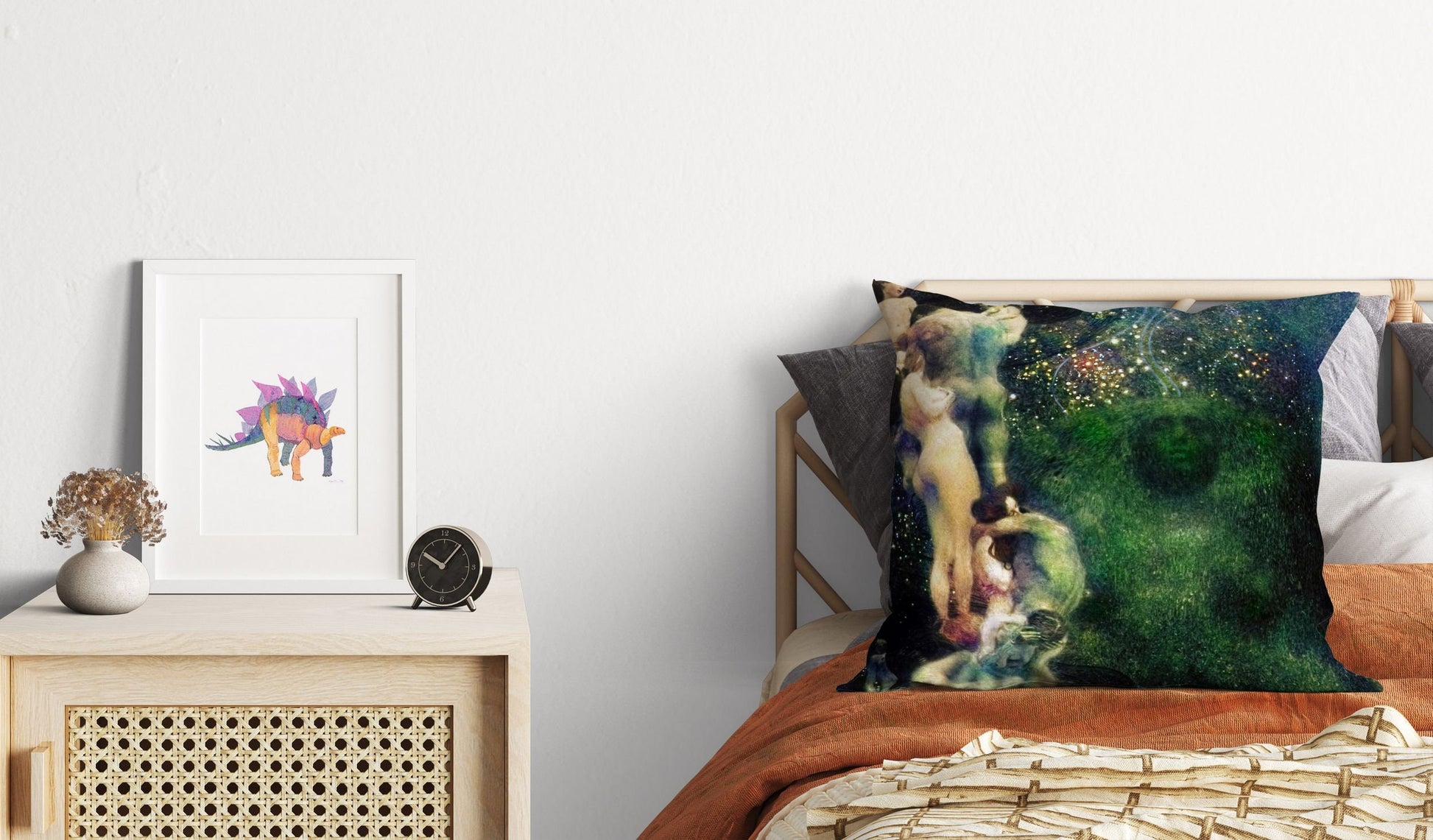 Gustav Klimt Famous Painting Philosophy, Throw Pillow, Abstract Throw Pillow, 18 X 18 Pillow Covers, Playroom Decor, Holiday Gift
