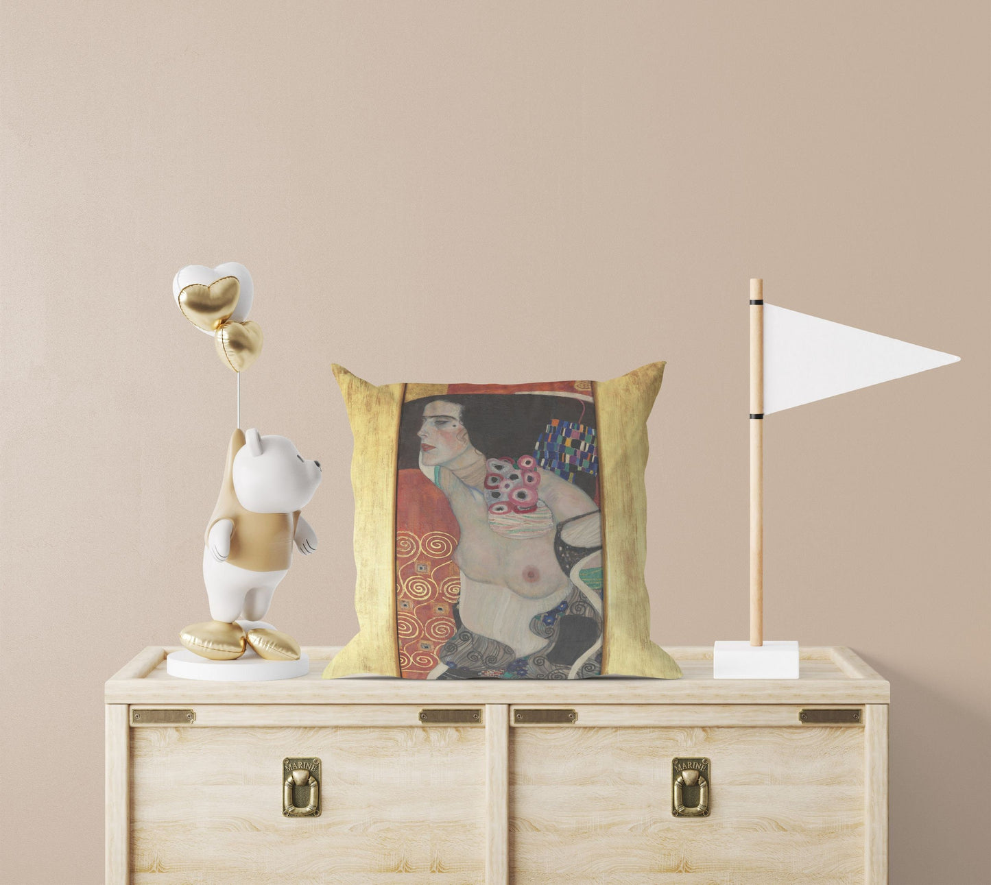 Gustav Klimt Famous Painting Judith Ii Salomè, Throw Pillow, Abstract Throw Pillow Cover, Artist Pillow, Home Decor Pillow, Holiday Gift