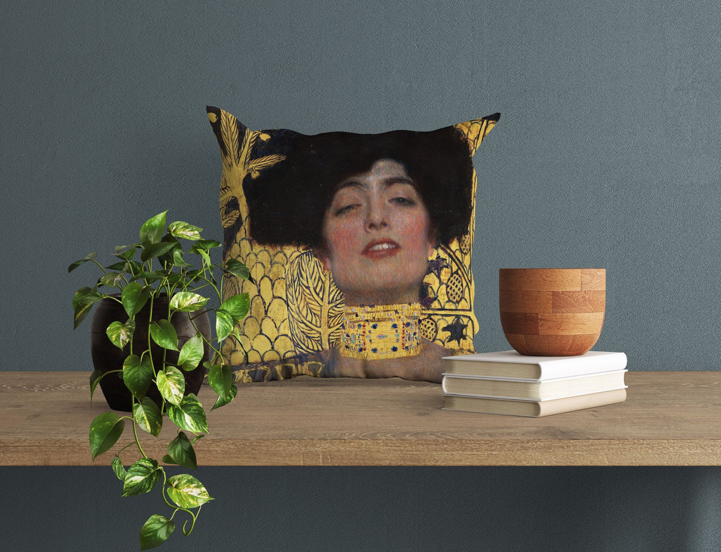 Gustav Klimt Famous Painting Judith, Throw Pillow Cover, Abstract Pillow, Art Pillow, Gold, Art Nouveau Pillow, Square Pillow