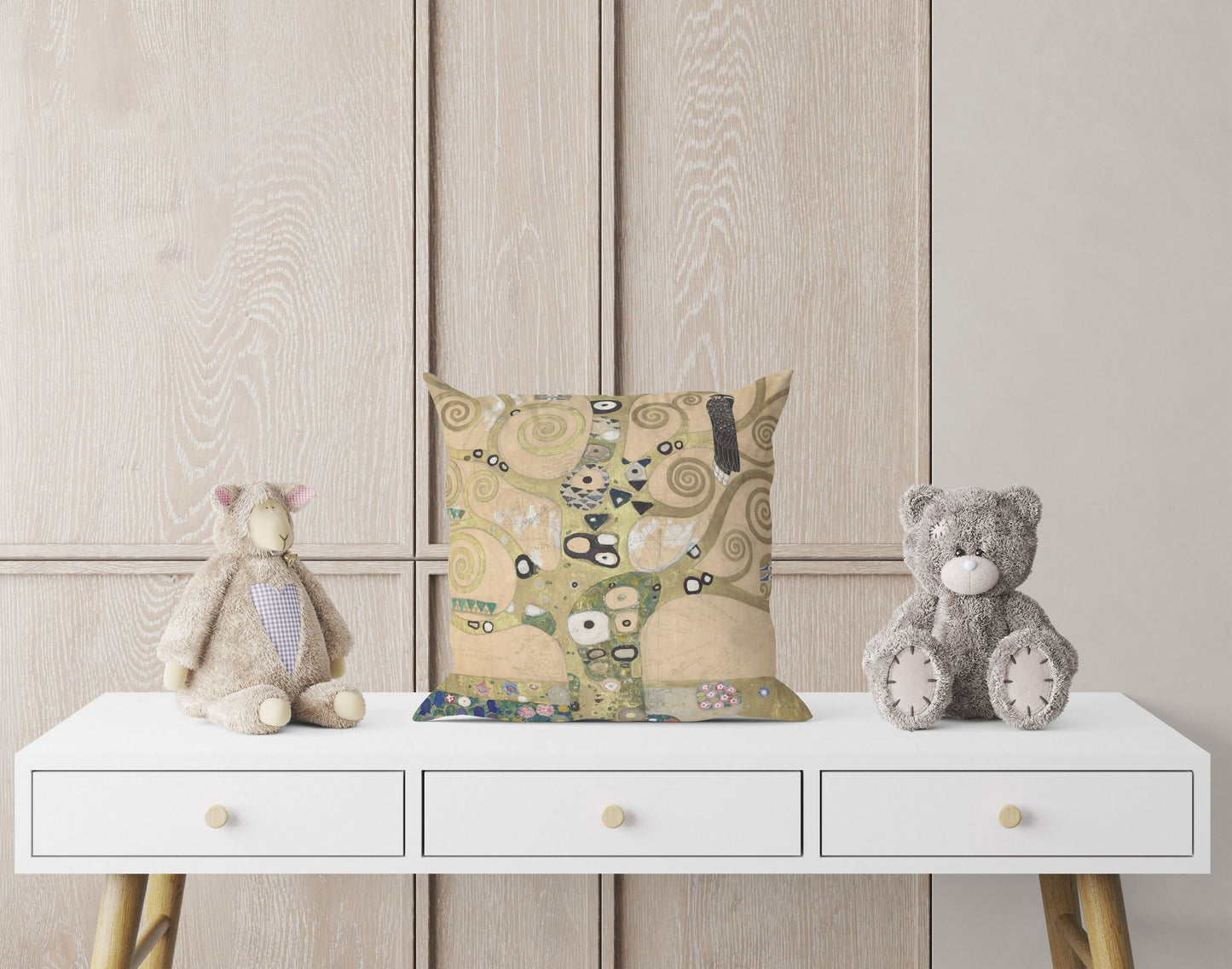 Gustav Klimt Famous Painting Tree Of Life, Pillow Case, Abstract Throw Pillow, Art Pillow, Gold, Contemporary Pillow, Large Pillow Cases