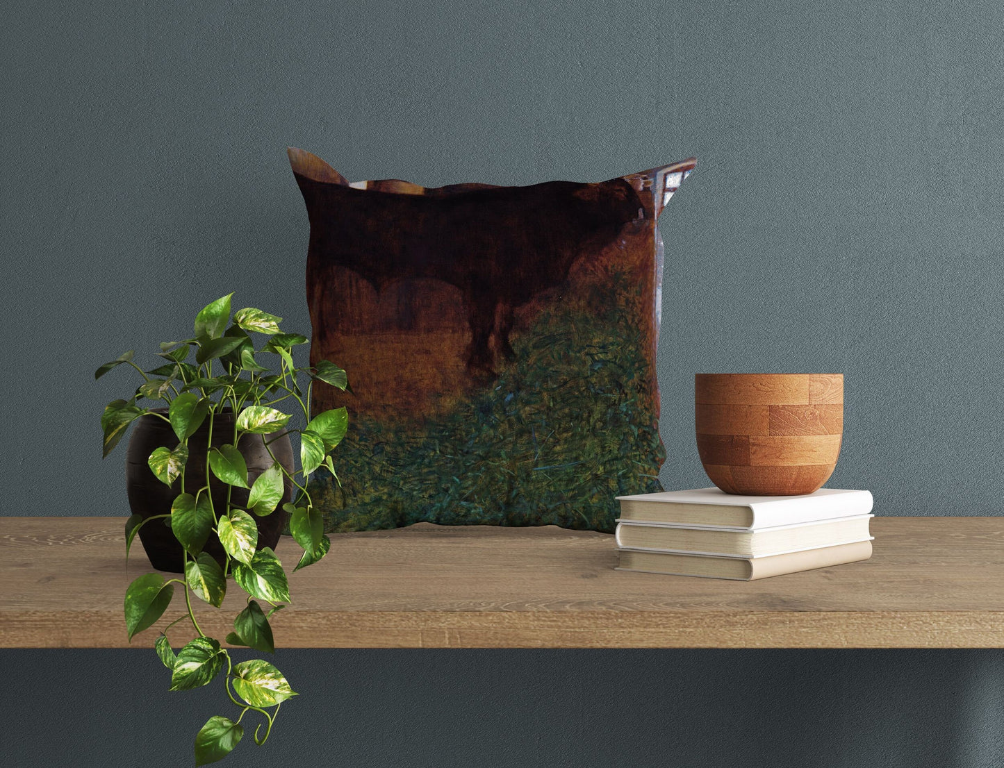 Gustav Klimt Famous Painting The Black Bull, Pillow Case, Abstract Throw Pillow, Soft Pillow Cases, Black Pillow Case, Modern Pillow