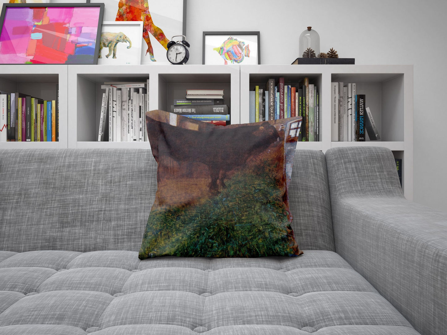 Gustav Klimt Famous Painting The Black Bull, Pillow Case, Abstract Throw Pillow, Soft Pillow Cases, Black Pillow Case, Modern Pillow