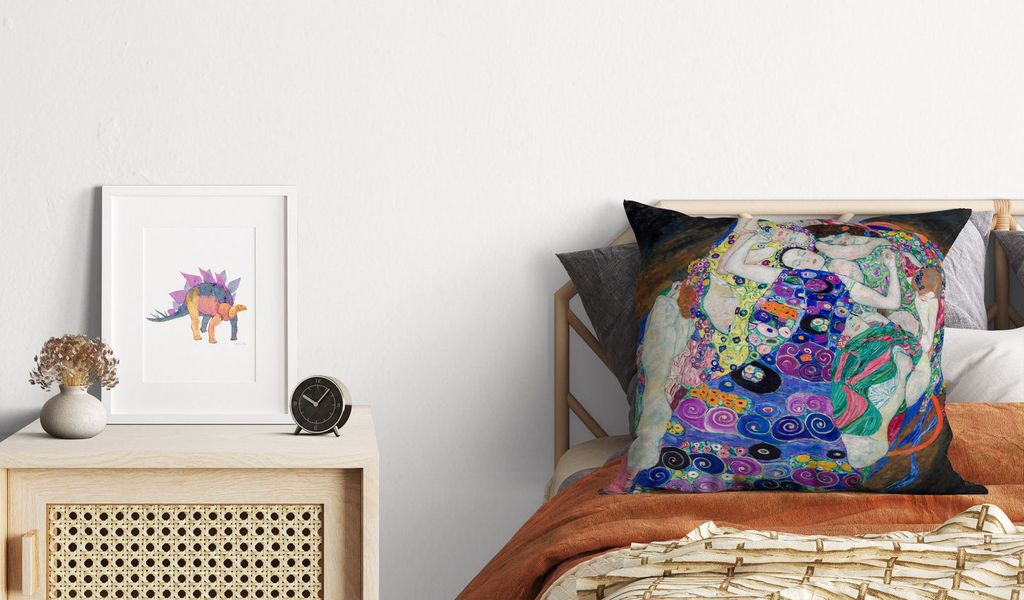 Gustave Klimt The Virgin, Decorative Pillow, Abstract Throw Pillow, Designer Pillow, Art Nouveau Pillow, Large Pillow Cases