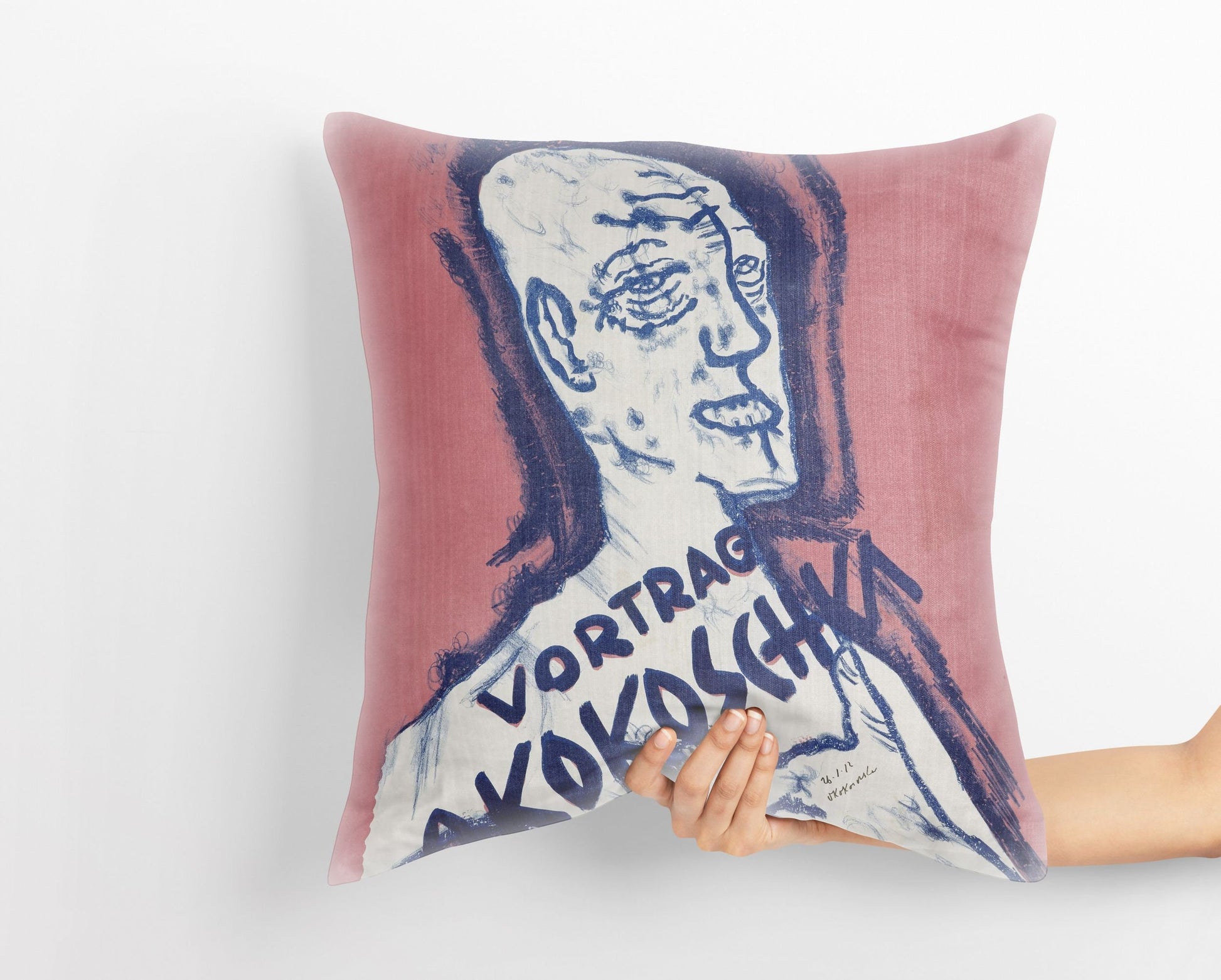 Vintage Poster Pillow Case, Abstract Pillow, Art Pillow, Error, Contemporary Pillow, 18 X 18 Pillow Covers, Housewarming Gift