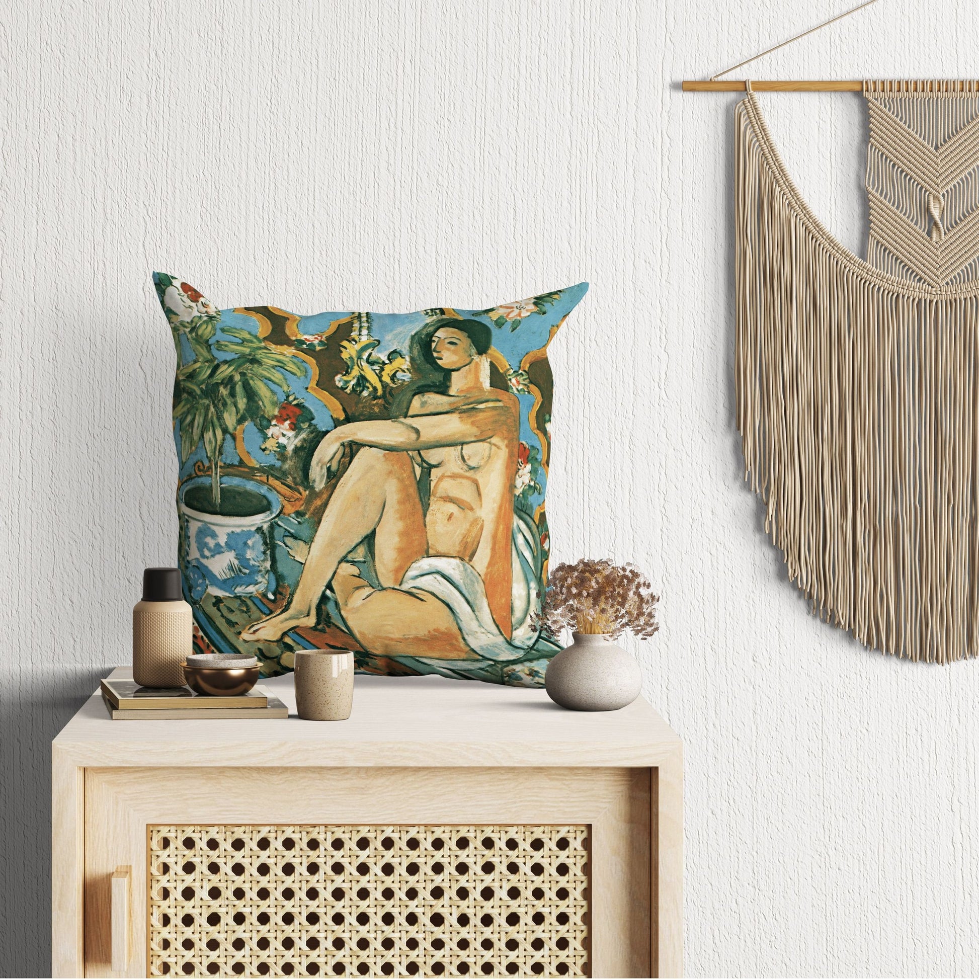Henri Matisse Famous Painting, Pillow Case, Abstract Pillow, Art Pillow, Colorful Pillow Case, Modern Pillow, Square Pillow, Nursery Decor