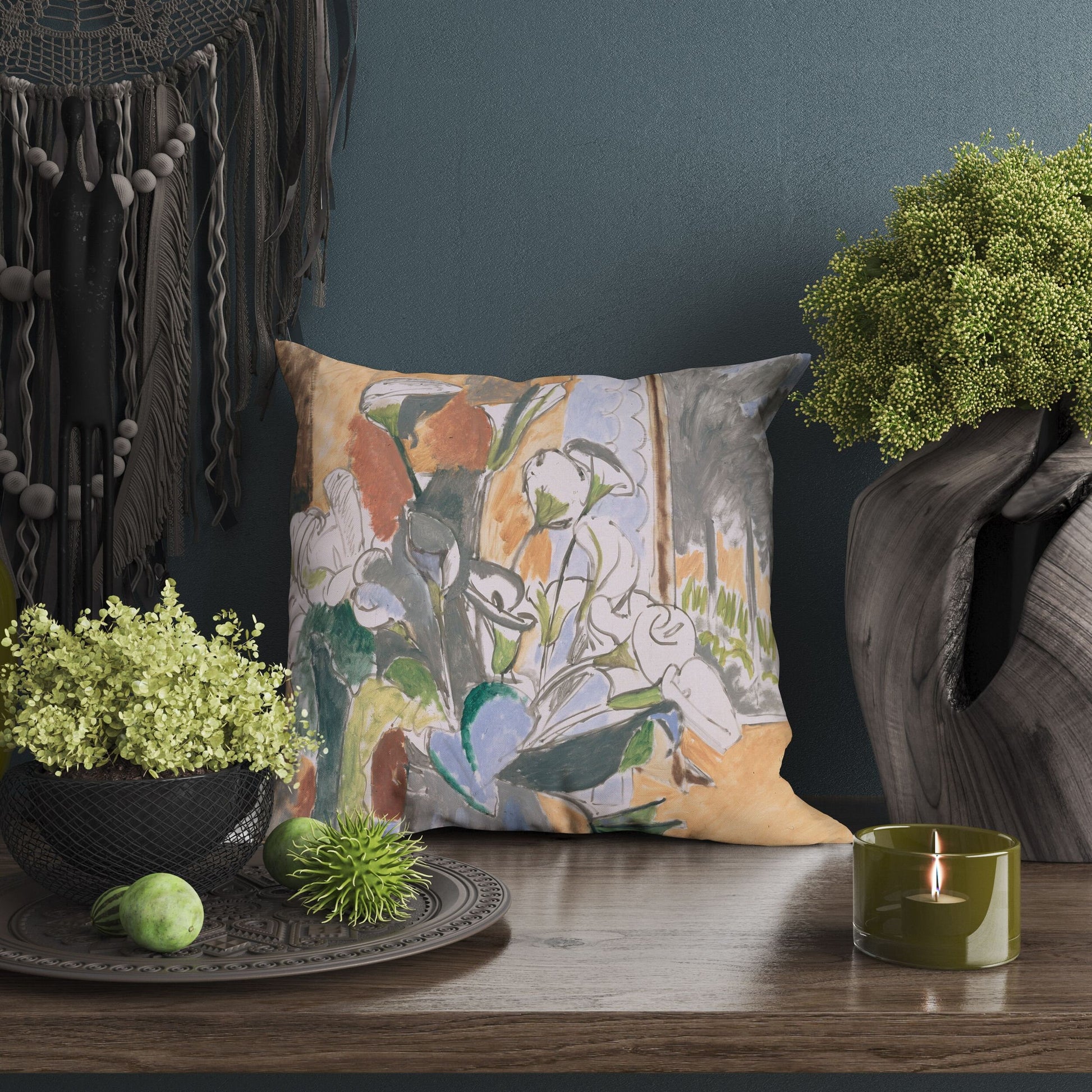 Henri Matisse Famous Painting, Decorative Pillow, Abstract Pillow, Designer Pillow, Colorful Pillow Case, Contemporary Pillow