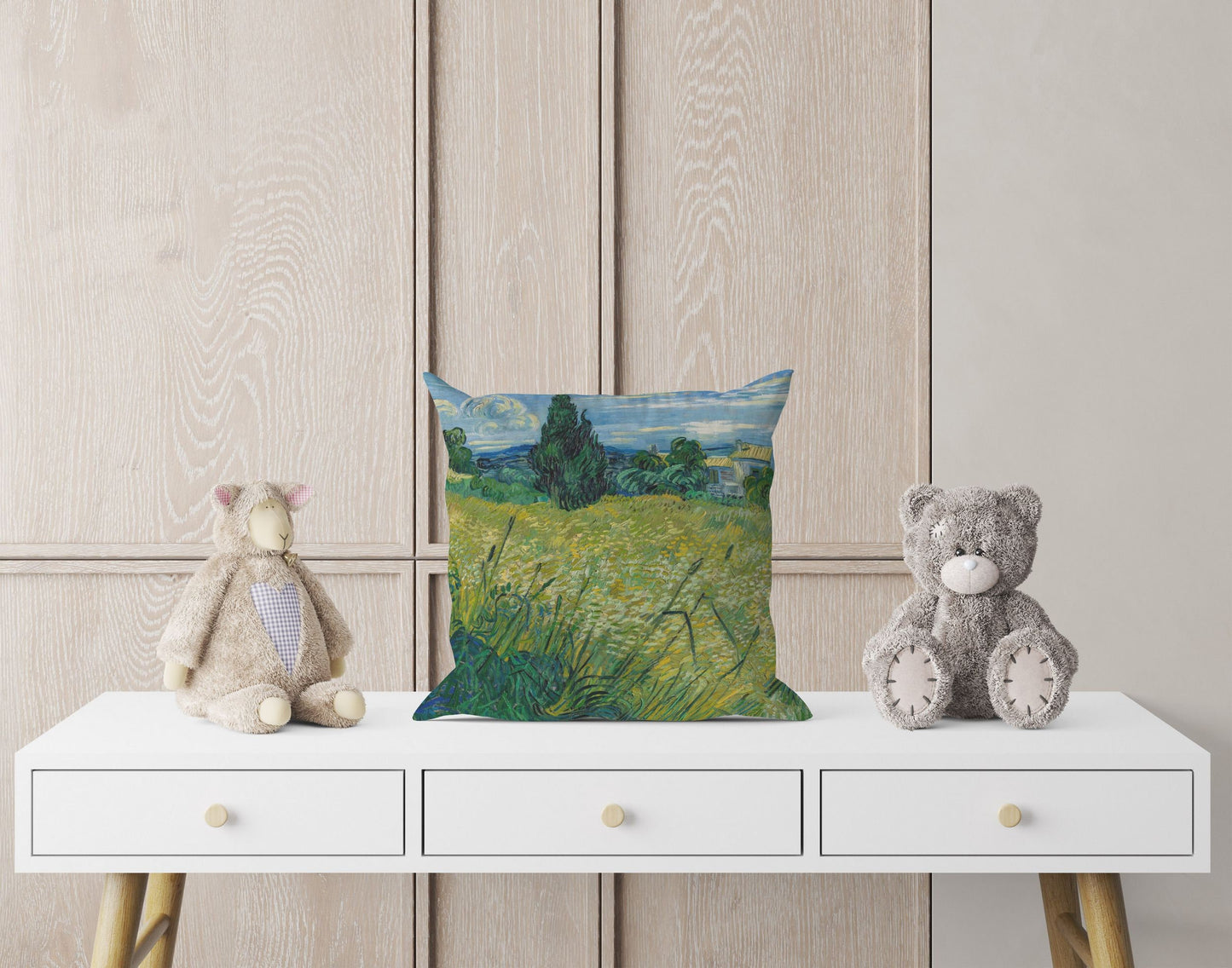 Vincent Van Gogh Green Wheat Famous Art, Pillow Case, Abstract Pillow, Soft Pillow Cases, 18 X 18 Pillow Covers, Housewarming Gift