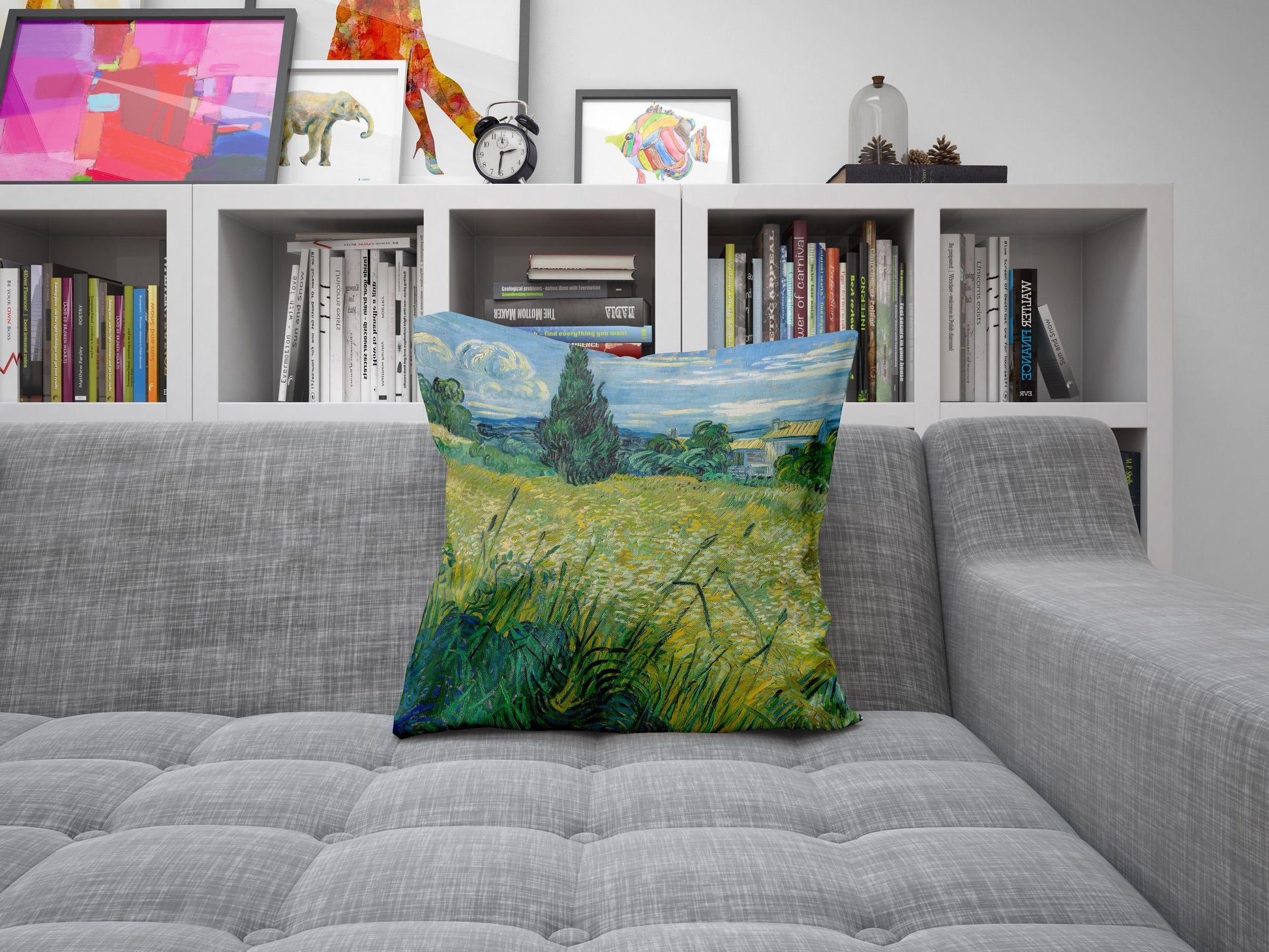 Vincent Van Gogh Green Wheat Famous Art, Pillow Case, Abstract Pillow, Soft Pillow Cases, 18 X 18 Pillow Covers, Housewarming Gift