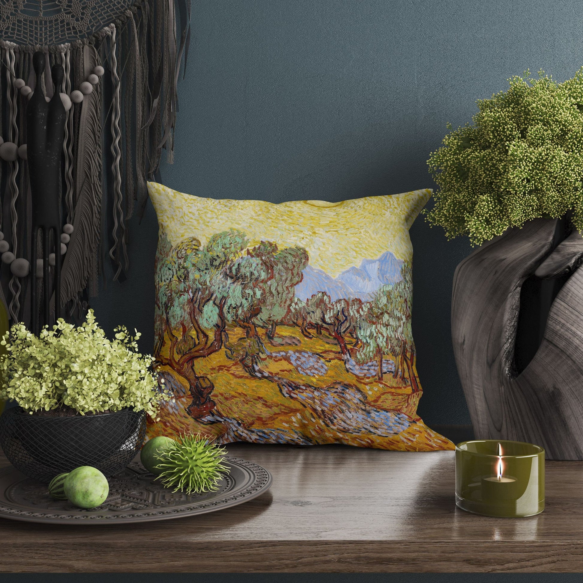Vincent Van Gogh Olive Tree Famous Art, Tapestry Pillows, Abstract Throw Pillow Cover, Soft Pillow Cases, Housewarming Gift
