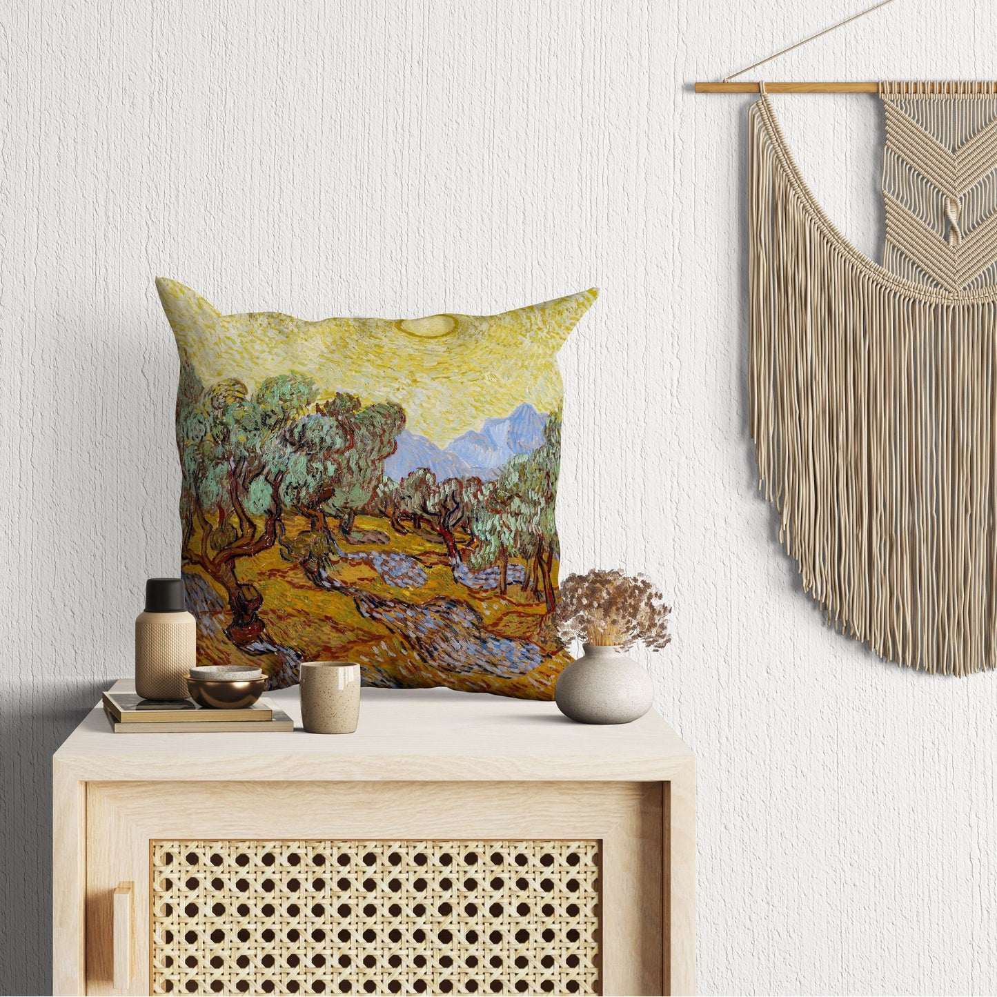 Vincent Van Gogh Olive Tree Famous Art, Tapestry Pillows, Abstract Throw Pillow Cover, Soft Pillow Cases, Housewarming Gift