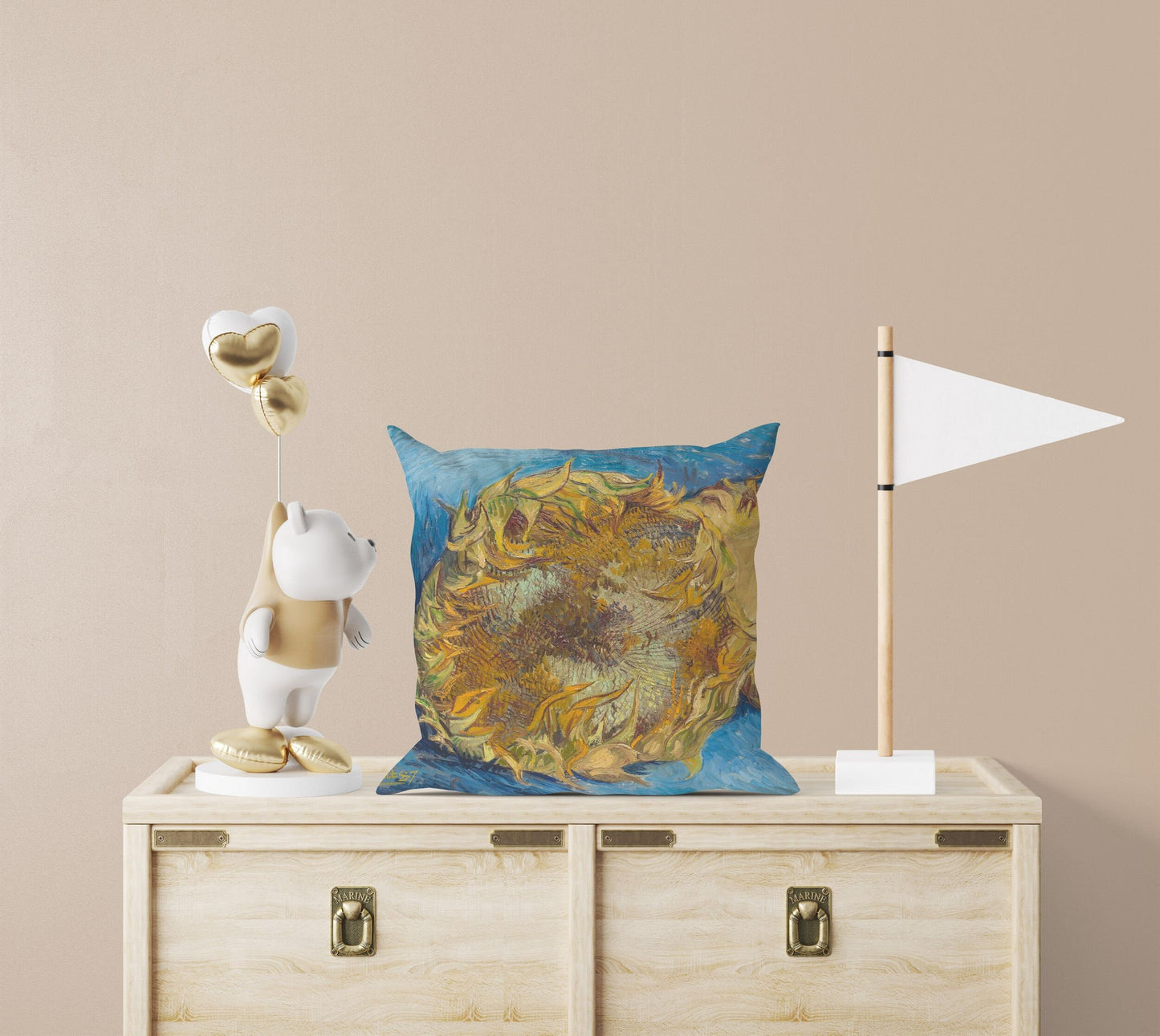 Vincent Van Gogh Sunflowers Famous Painting Throw Pillow Cover, Soft Pillow Cases, Bright Yellow Pillow, Farmhouse Pillow