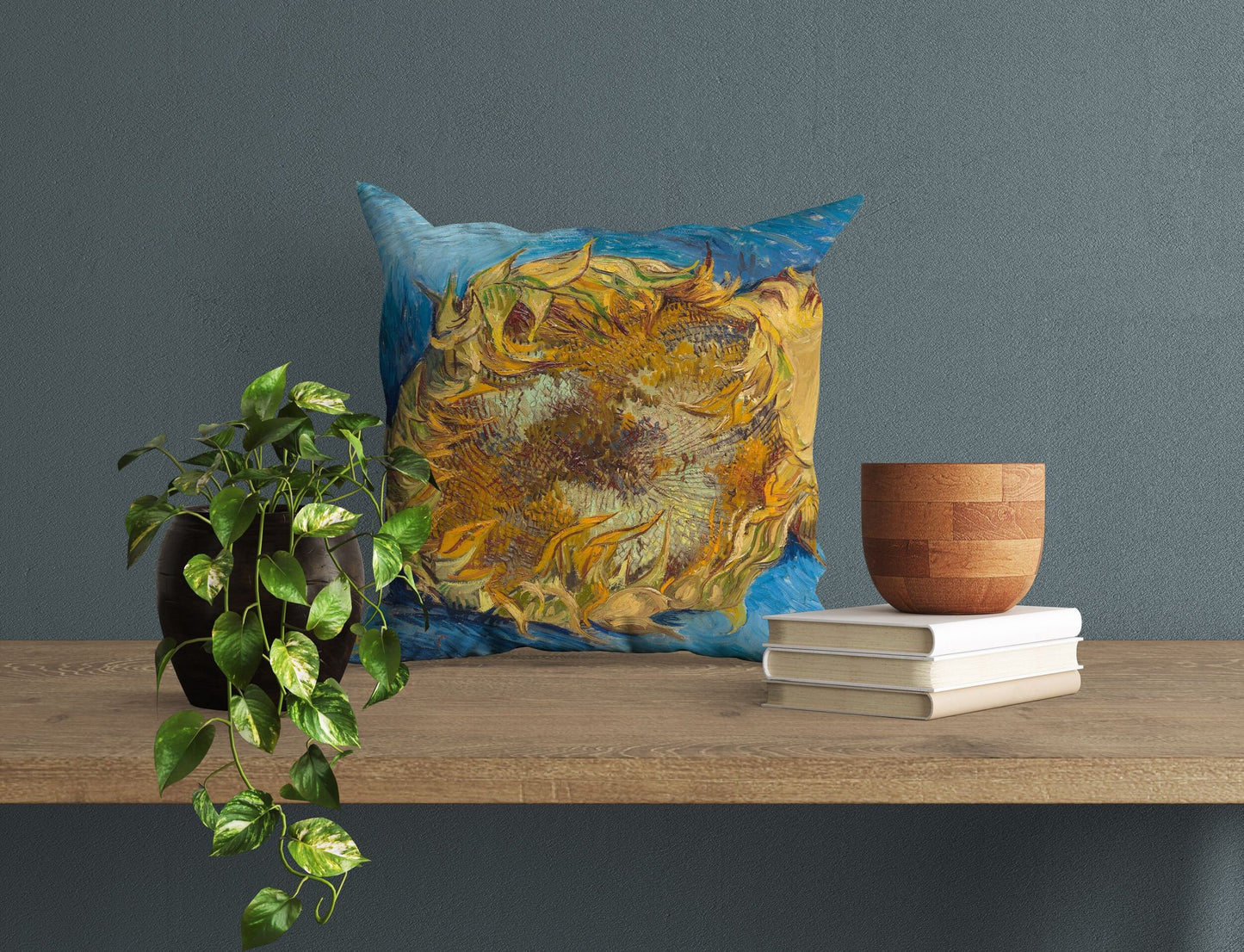 Vincent Van Gogh Sunflowers Famous Painting Throw Pillow Cover, Soft Pillow Cases, Bright Yellow Pillow, Farmhouse Pillow